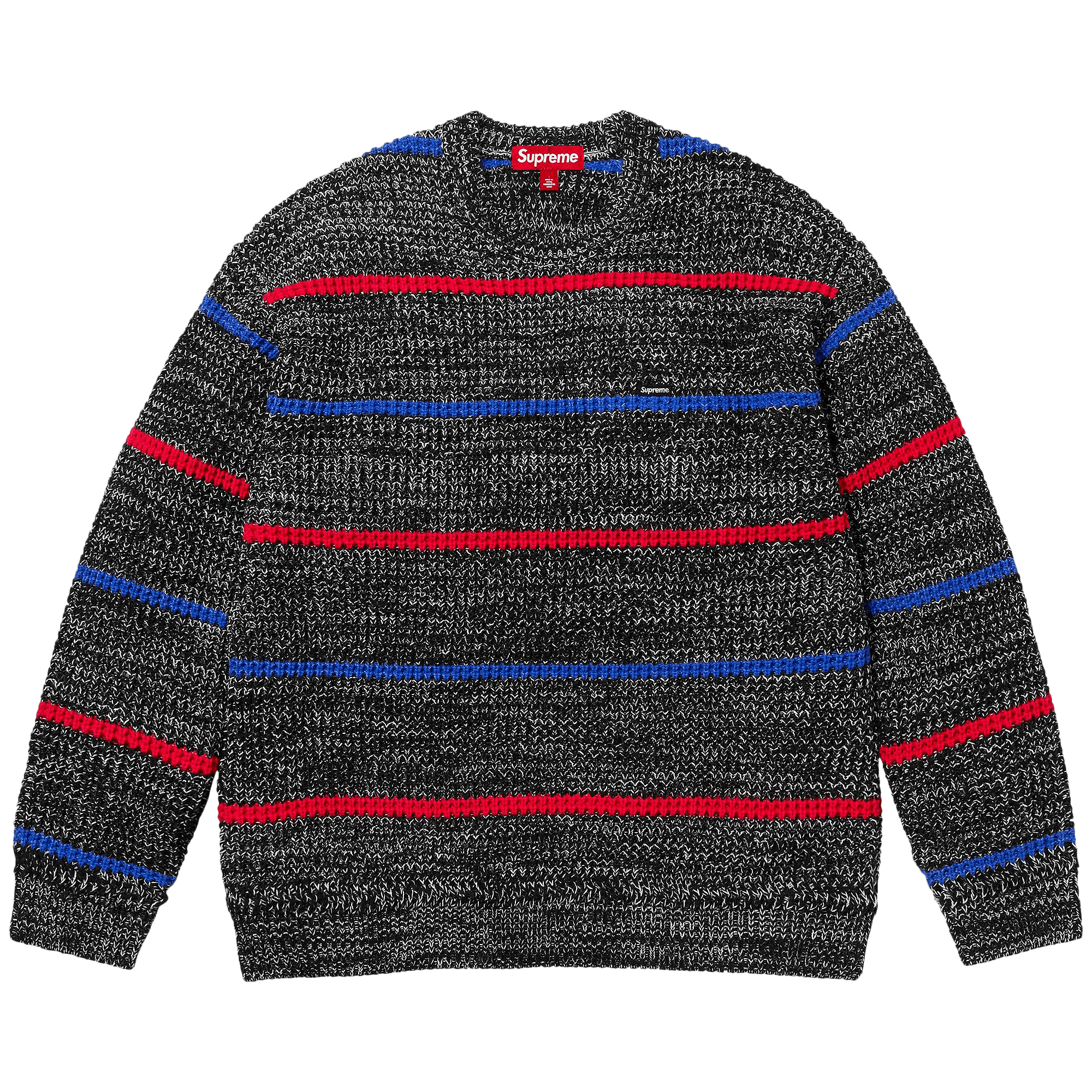 Supreme Waffle Small Box Sweater 'Stripe Mélange'