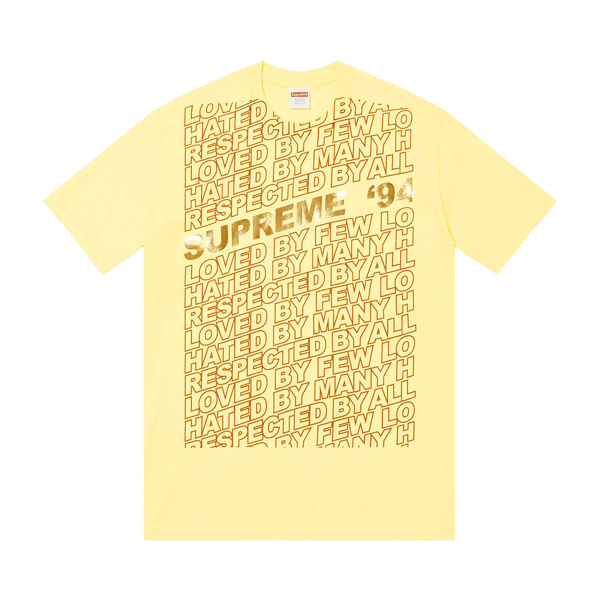 Supreme Respected Tee 'Pale Yellow'