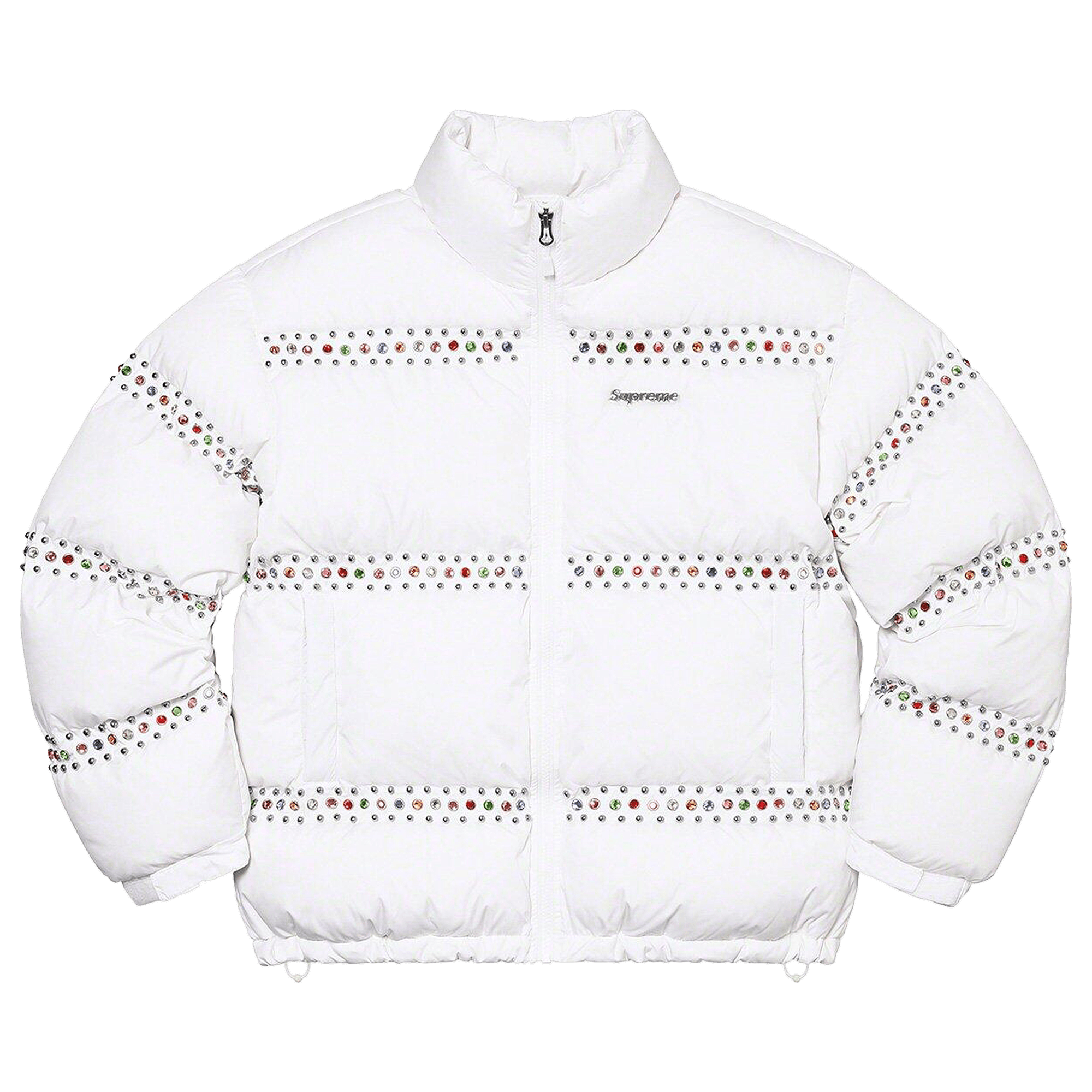 Supreme x B.B. Simon Studded Puffer Jacket 'White'