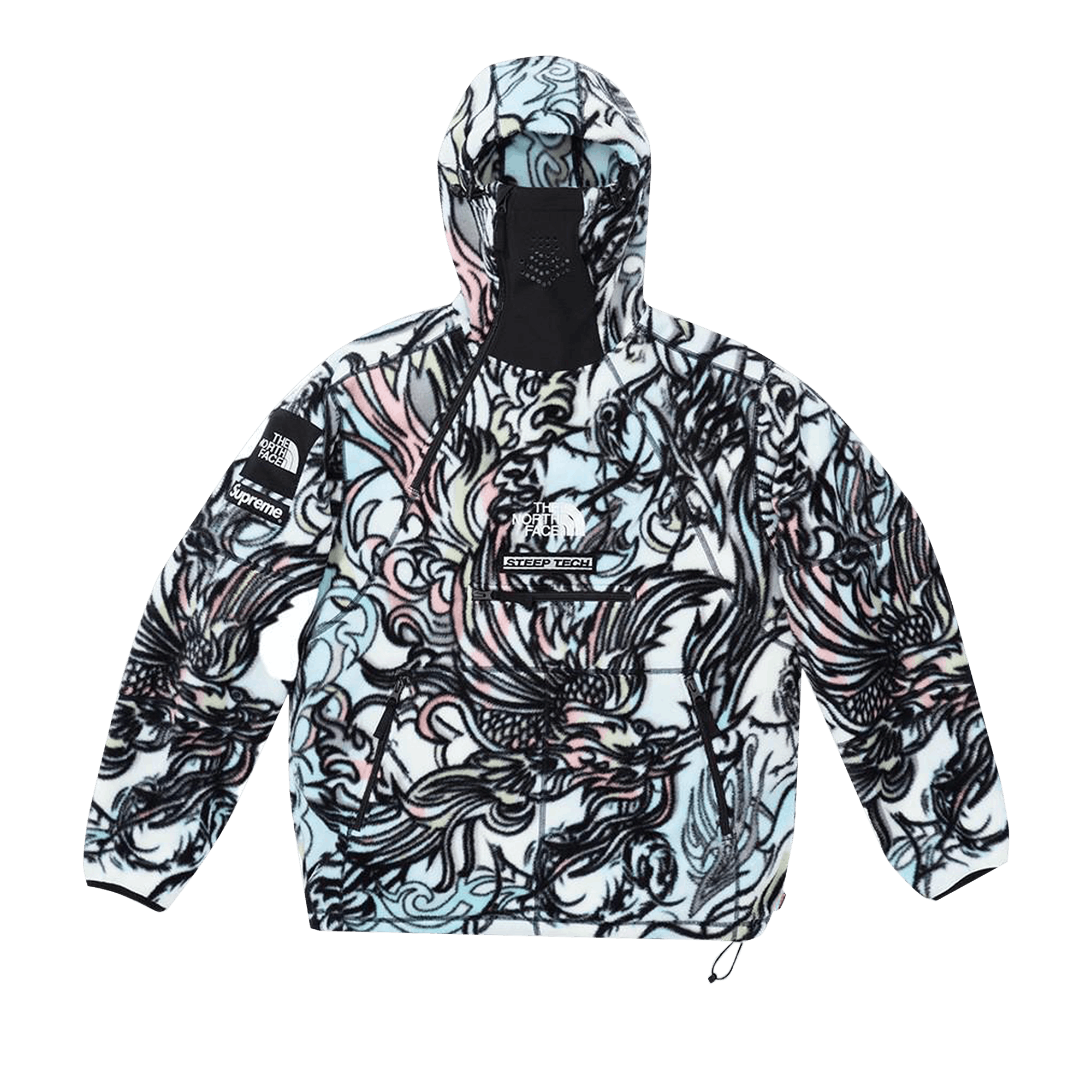 Supreme x The North Face Steep Tech Fleece Pullover 'Multicolor Dragon'