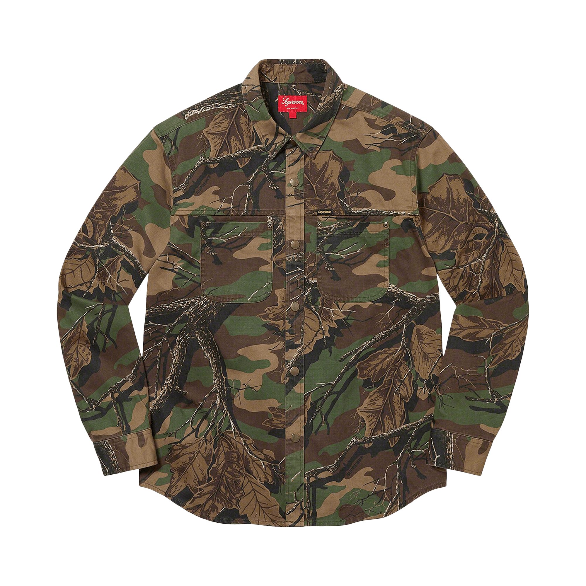 Supreme Snap Work Shirt 'Branch Woodland Camo'