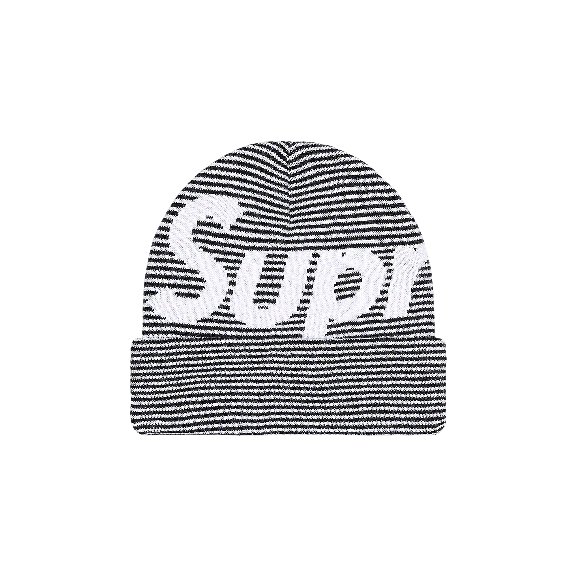 Supreme Big Logo Beanie 'Black Stripe'