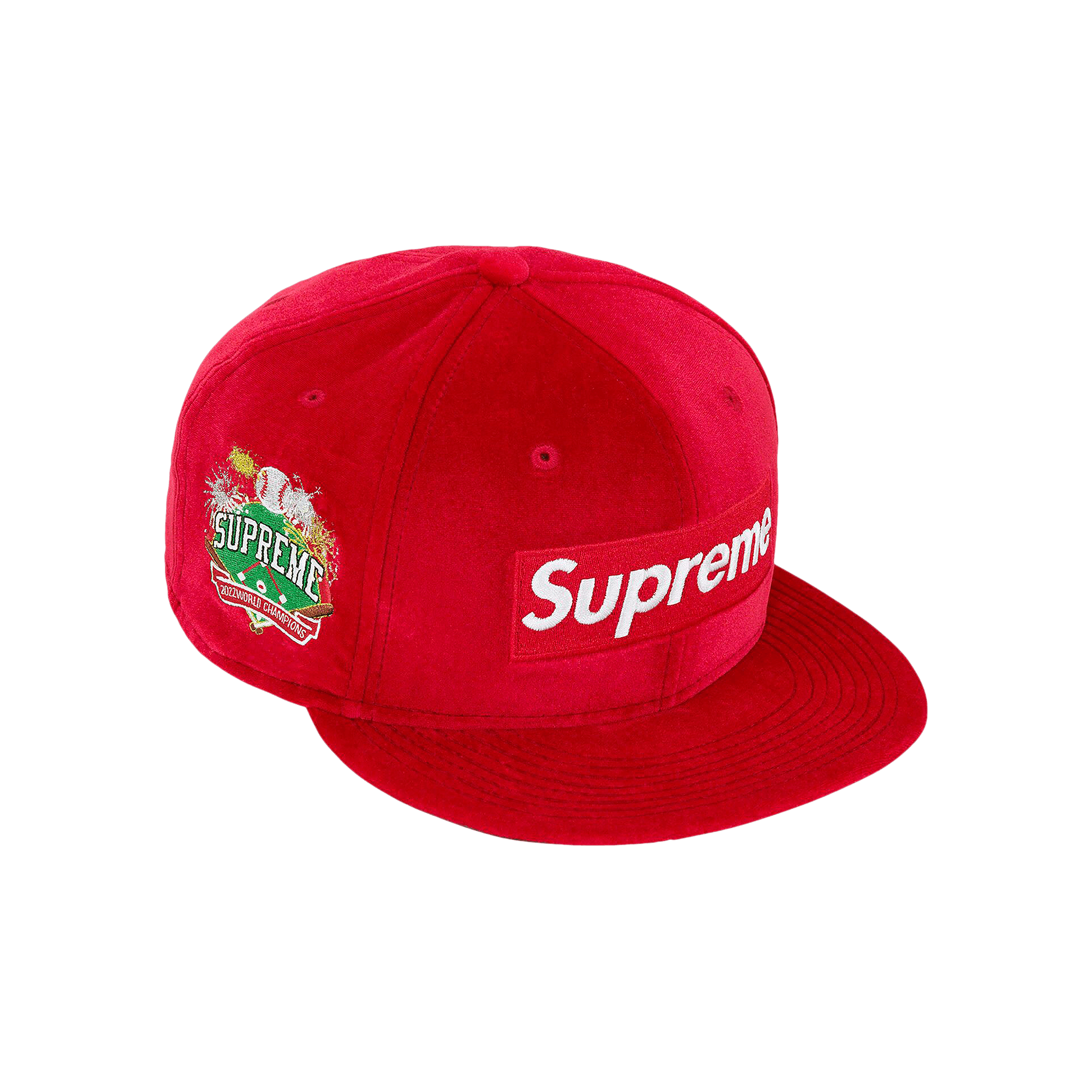 Supreme Velour Box Logo New Era 'Red'