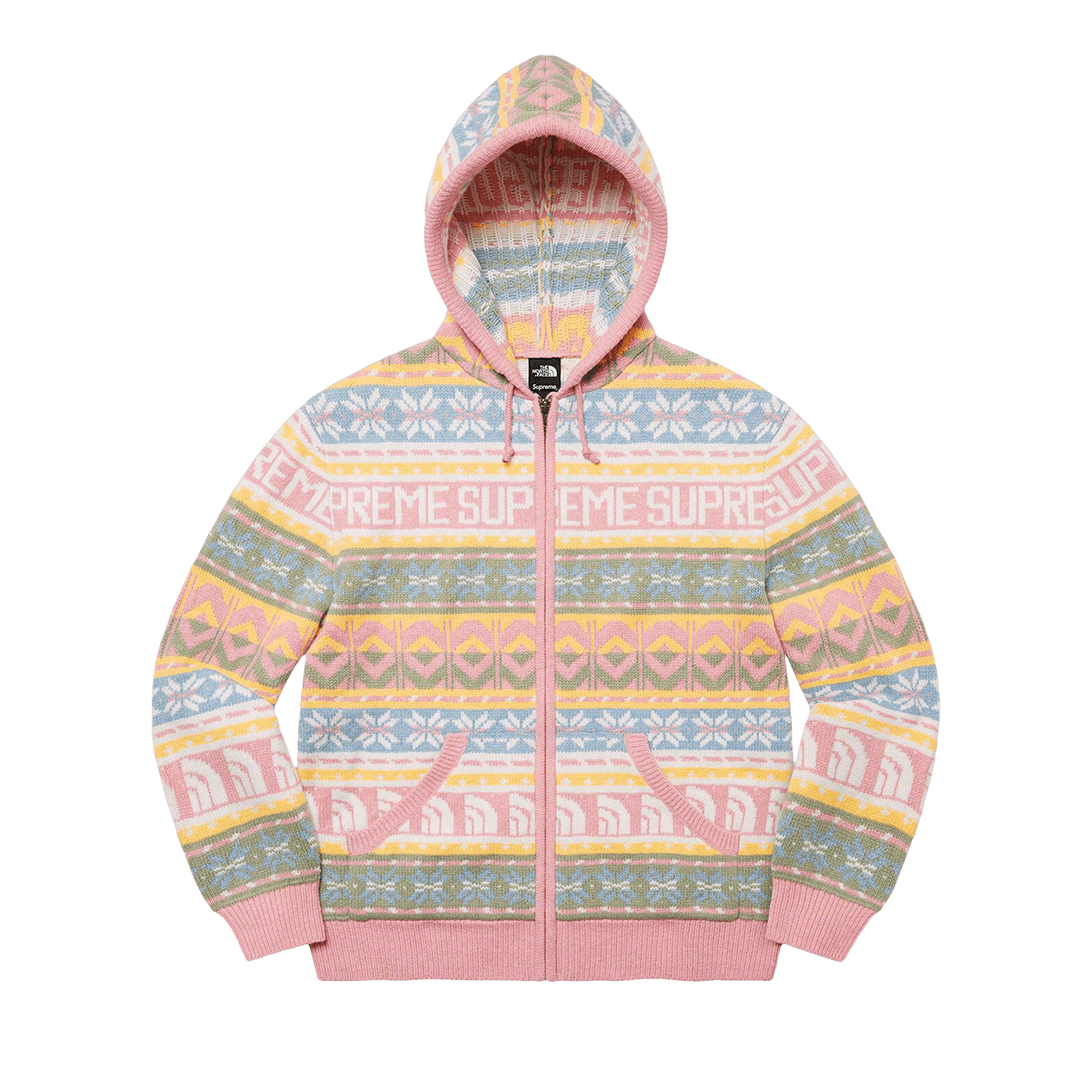 Supreme x The North Face Zip Up Hooded Sweater 'Pink'