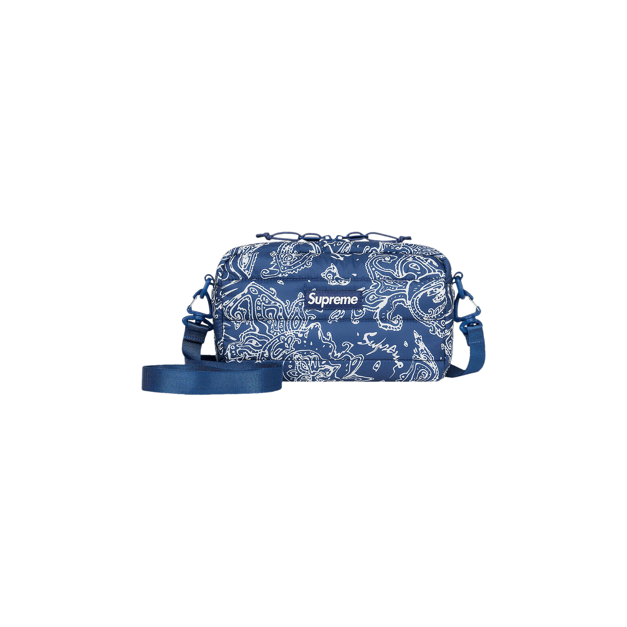 Supreme Puffer Side Bag 'Blue Paisley'
