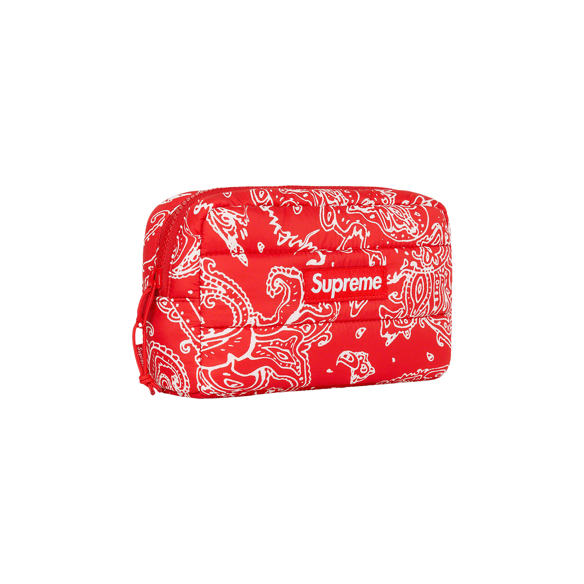 Supreme Puffer Pouch 'Red Paisley'