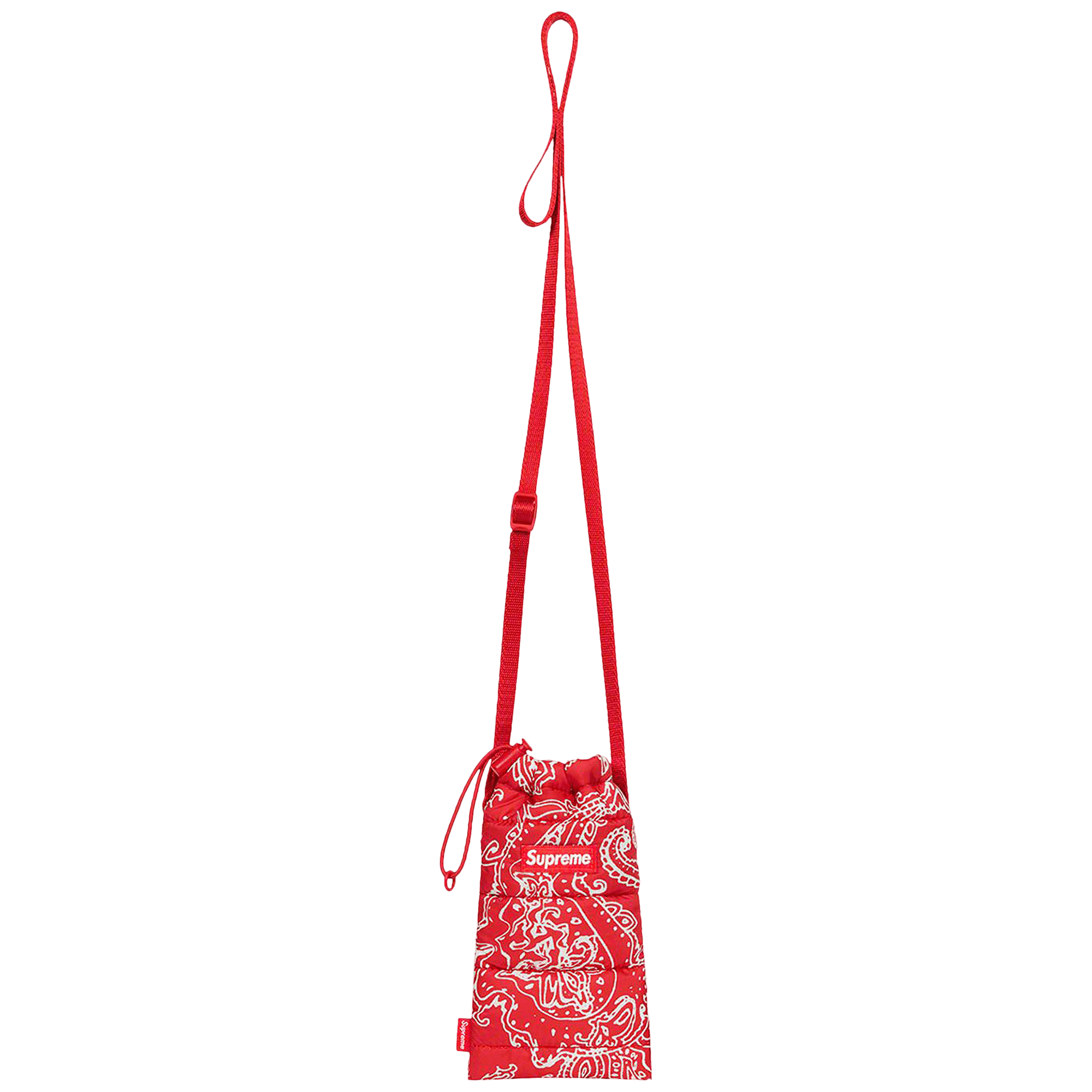 Supreme Puffer Neck Pouch 'Red Paisley'