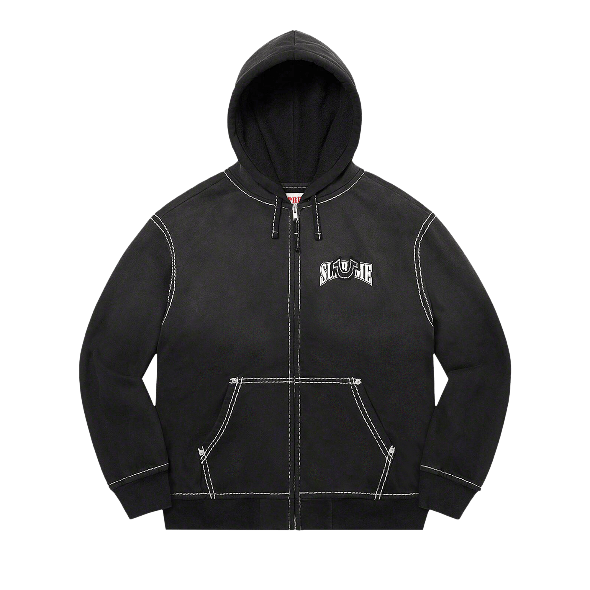 Buy Supreme Reflective Arc Hooded Work Jacket 'Black' - FW25J65