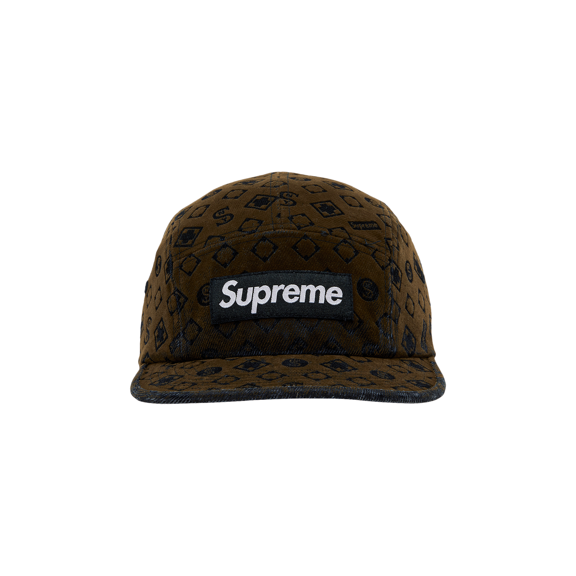Supreme Flocked Denim Camp Cap 'Black'