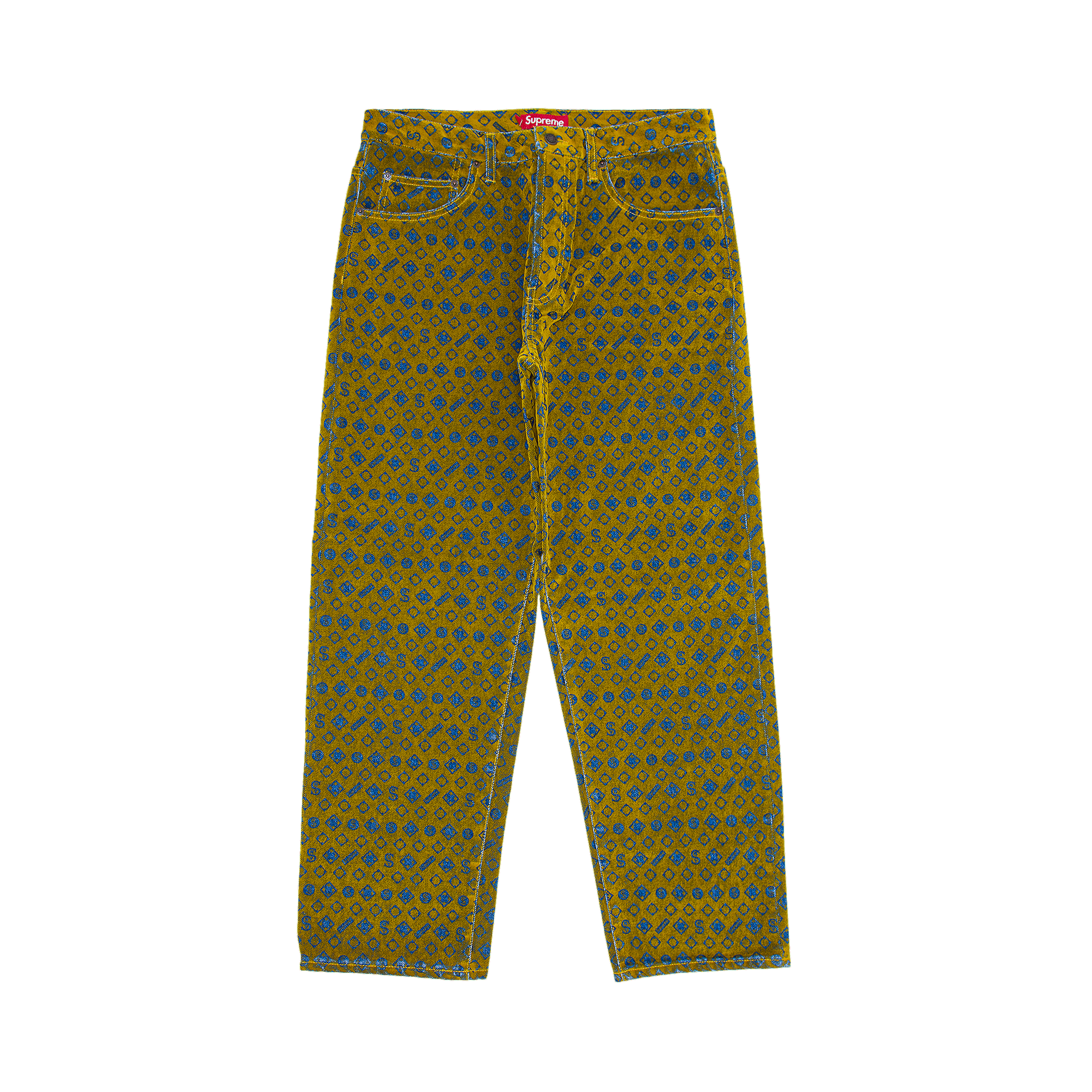 Supreme Flocked Loose Fit Jean 'Mustard'