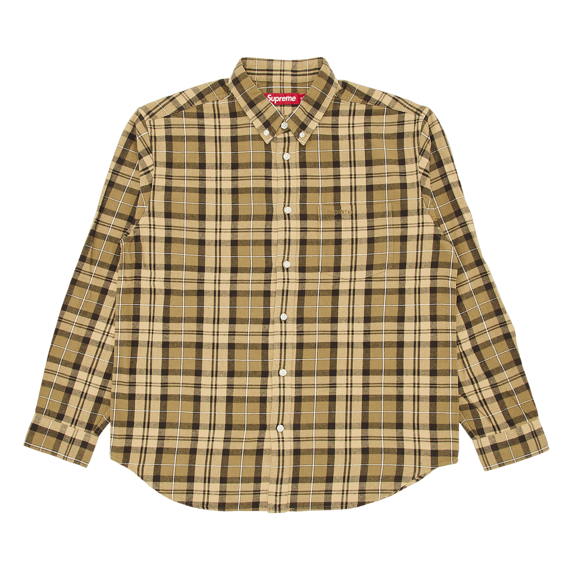 Supreme Plaid Flannel Shirt 'Tan'