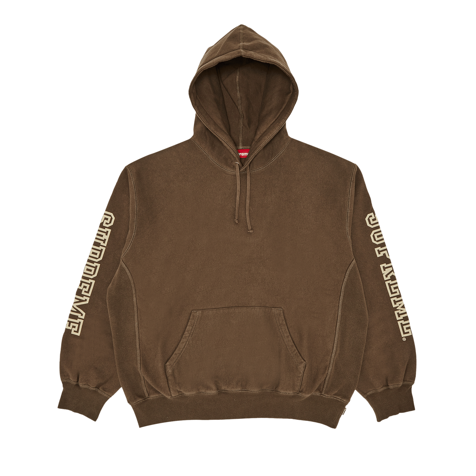Supreme Collegiate Sleeve Hooded Sweatshirt 'Olive Brown'