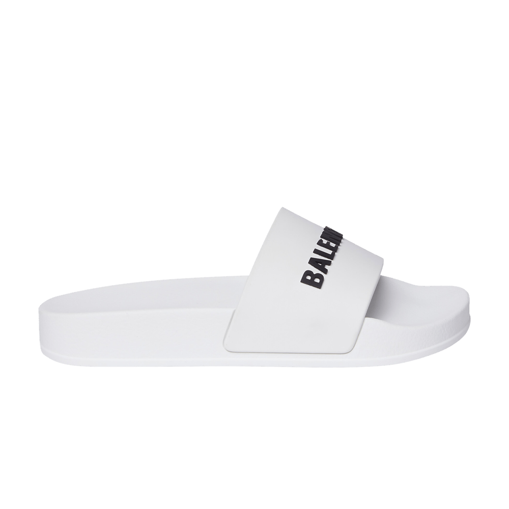 Balenciaga Pool Slides Kids 'White Black'
