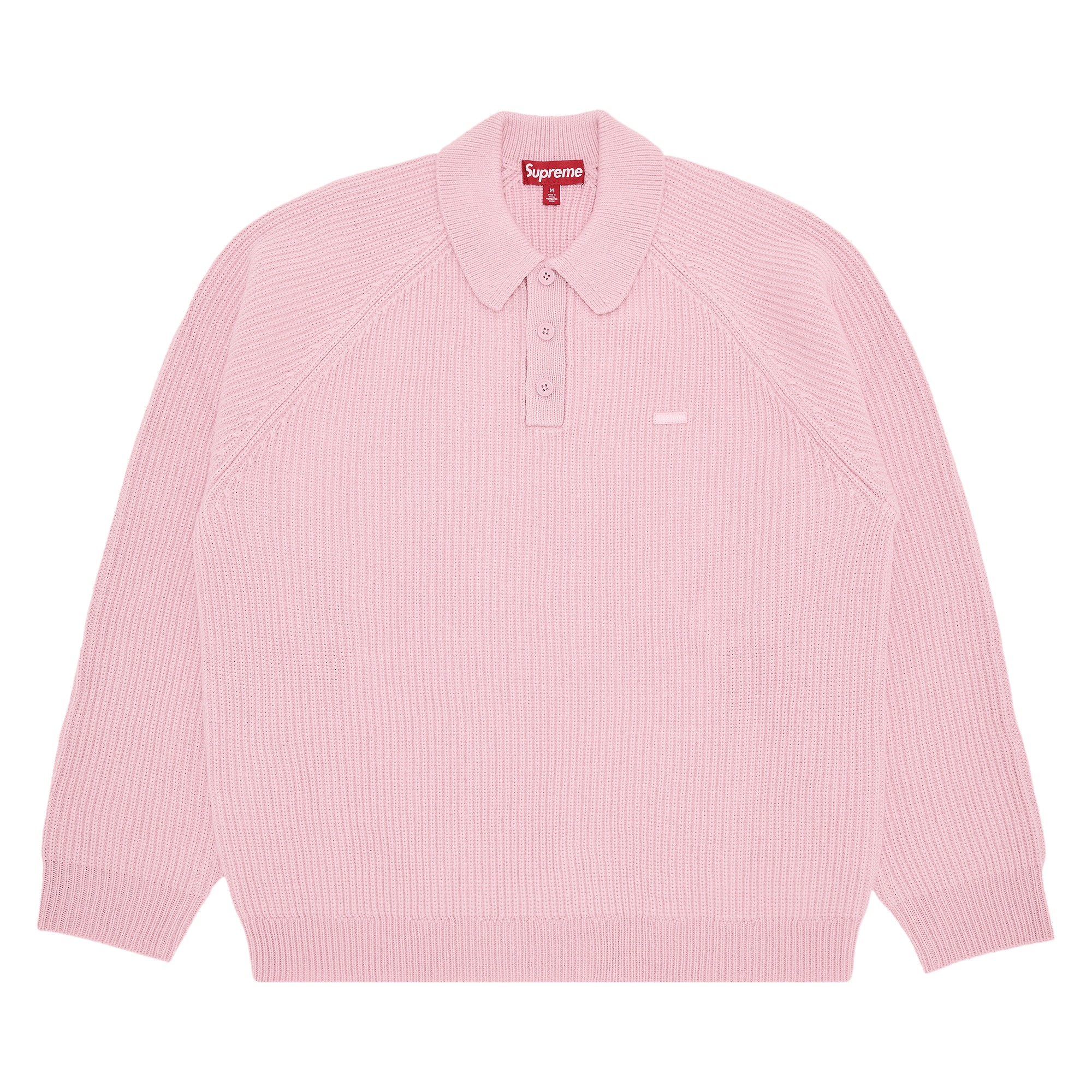 Supreme Small Box Polo Sweater 'Pink'