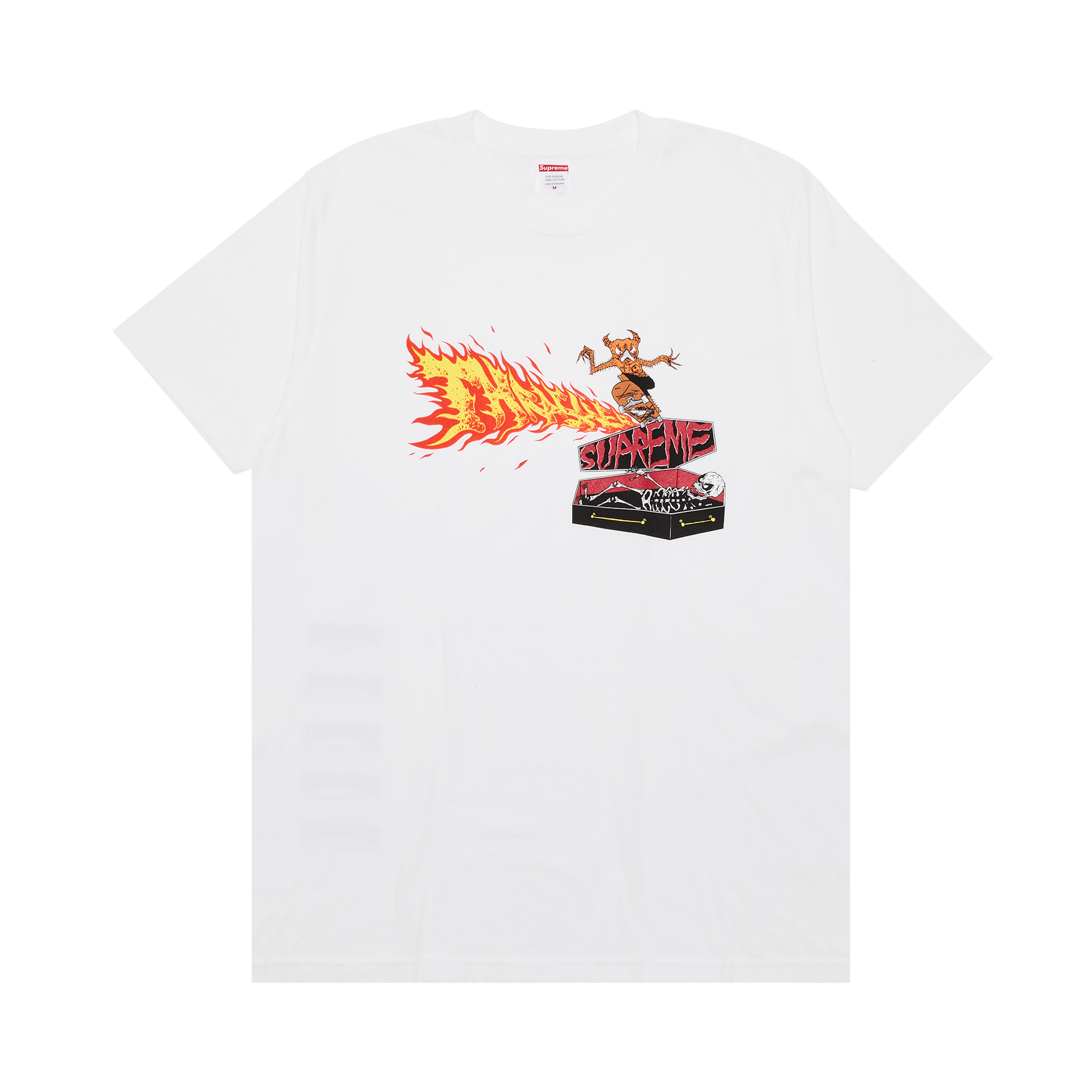 Supreme x Thrasher Back Tail Tee 'White'