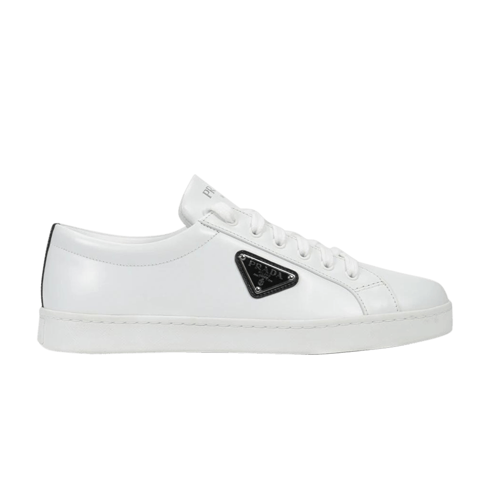 Prada Wmns Logo Brushed Sneakers 'White'