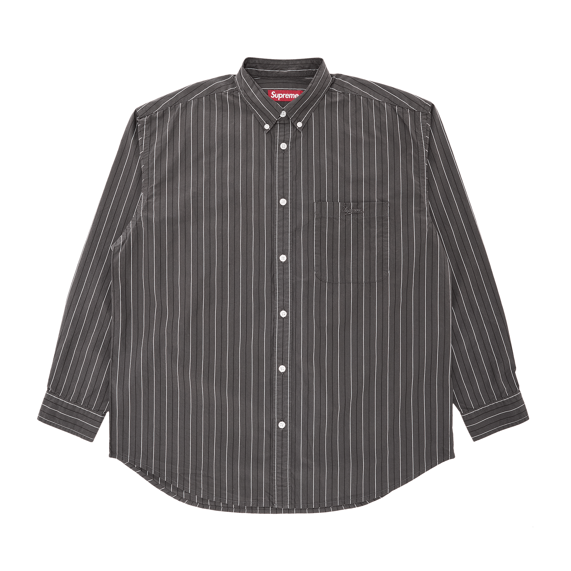 Supreme Loose Fit Stripe Shirt 'Grey'