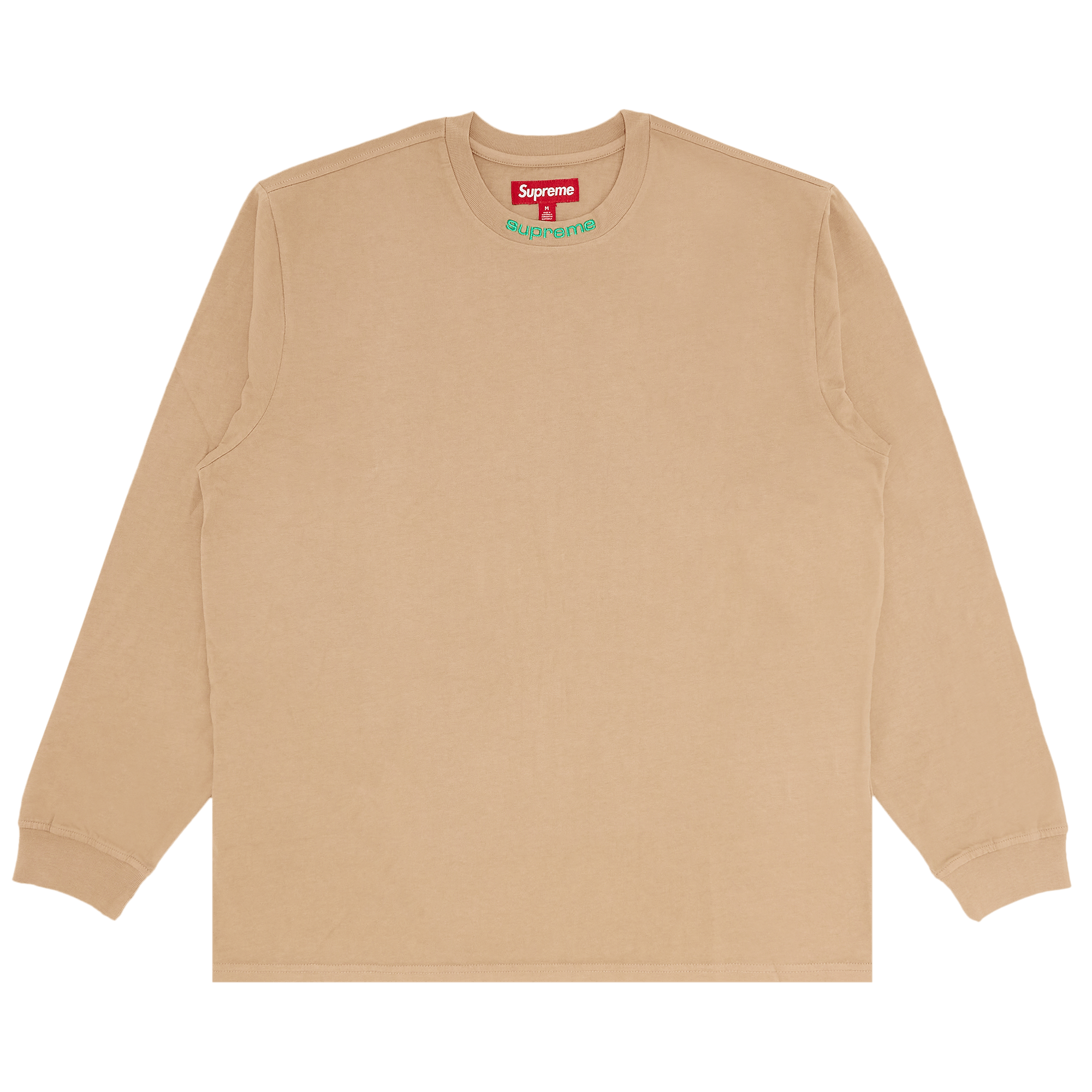 Supreme Embroidered Collar Long-Sleeve Top 'Tan'