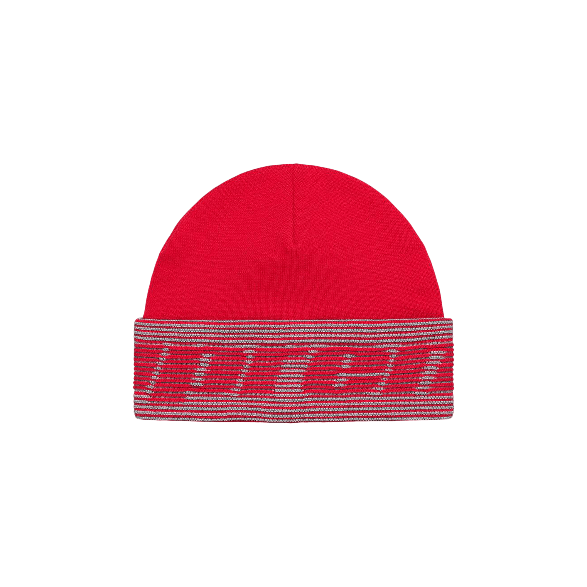 Supreme Reflective Jacquard Beanie 'Red'