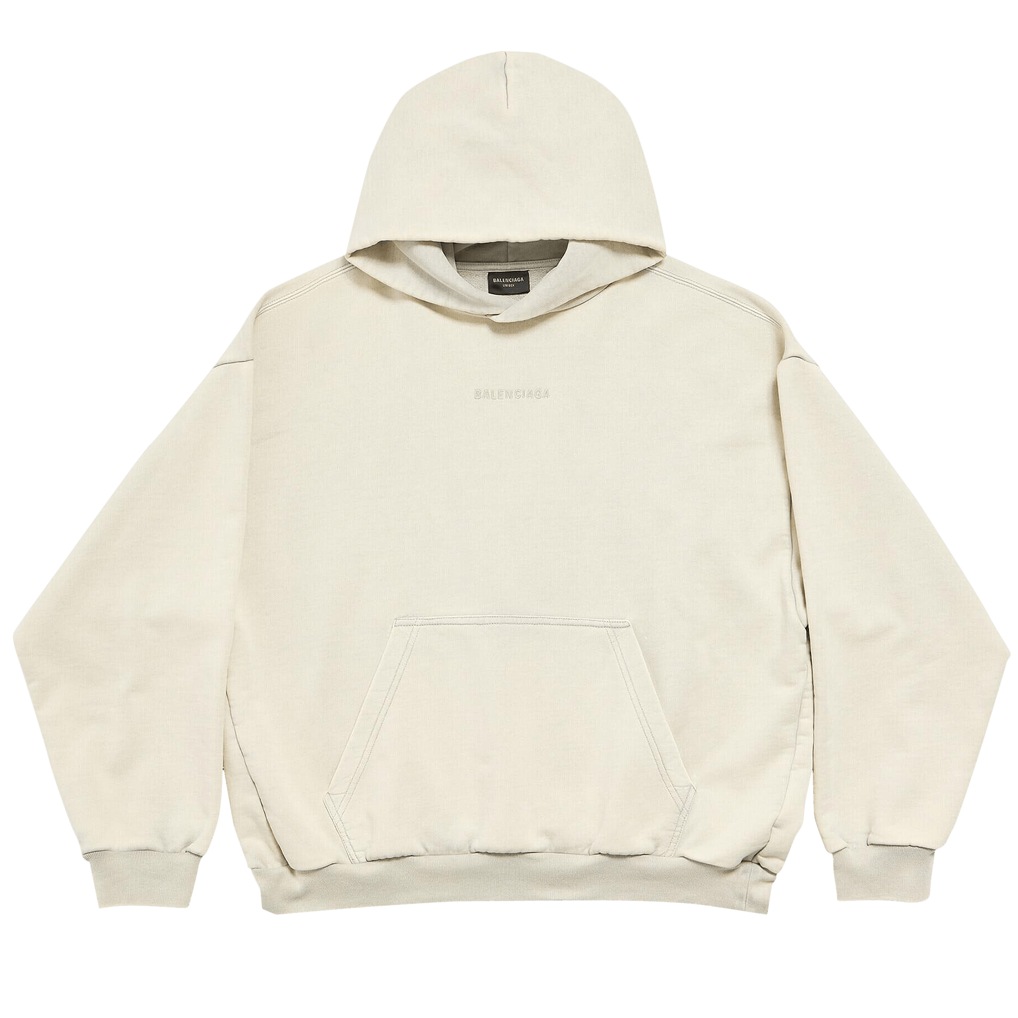 Balenciaga Logo Embroidered Hoodie 'Cement Grey'