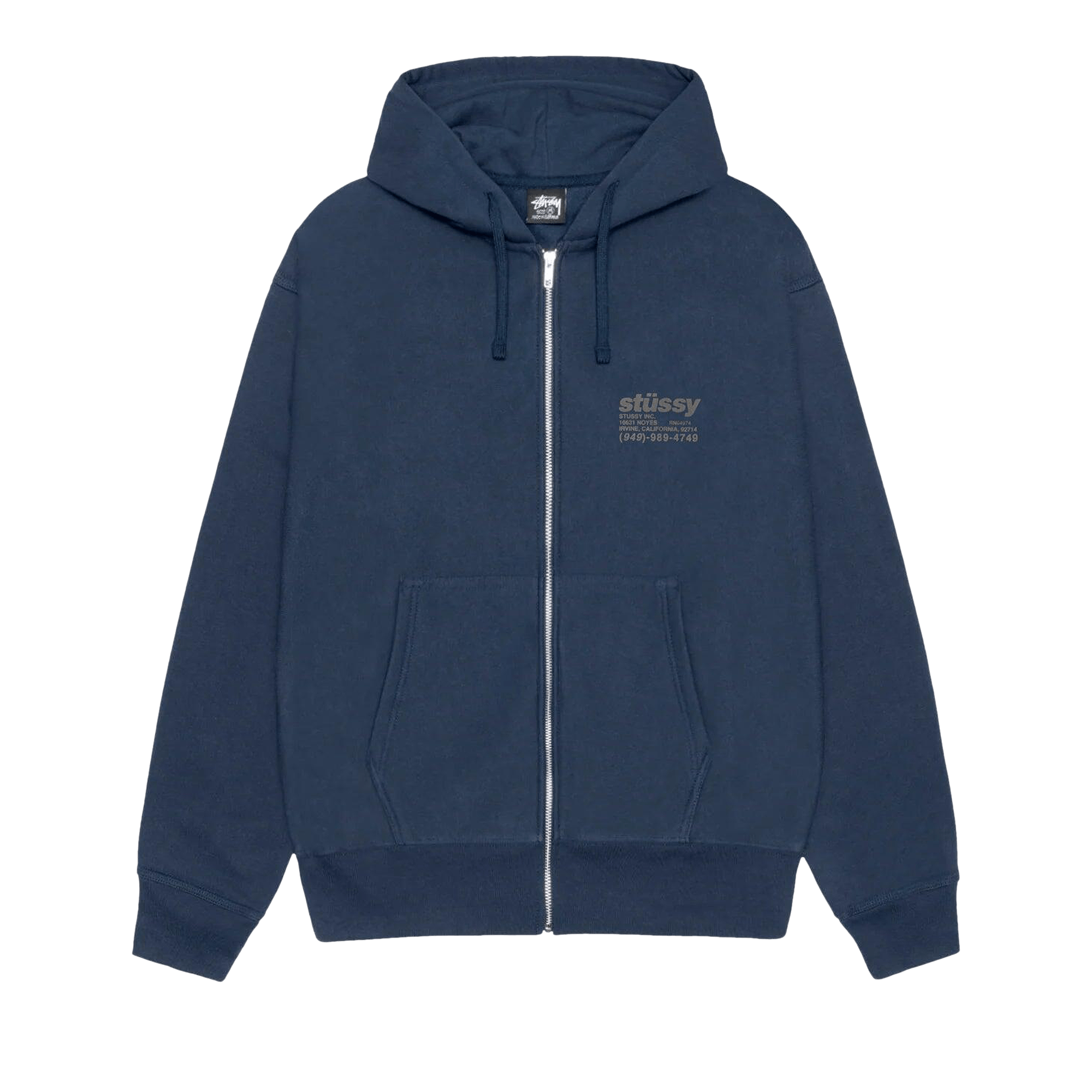 Stussy DNA Zip Hoodie 'Navy'