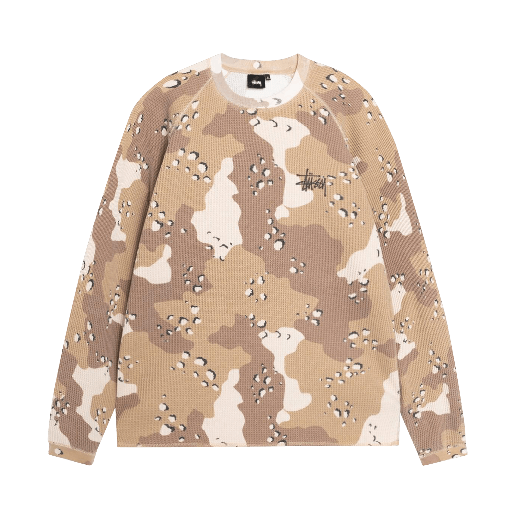 Stussy Raglan Thermal Long-Sleeve Crew 'Desert Camo'