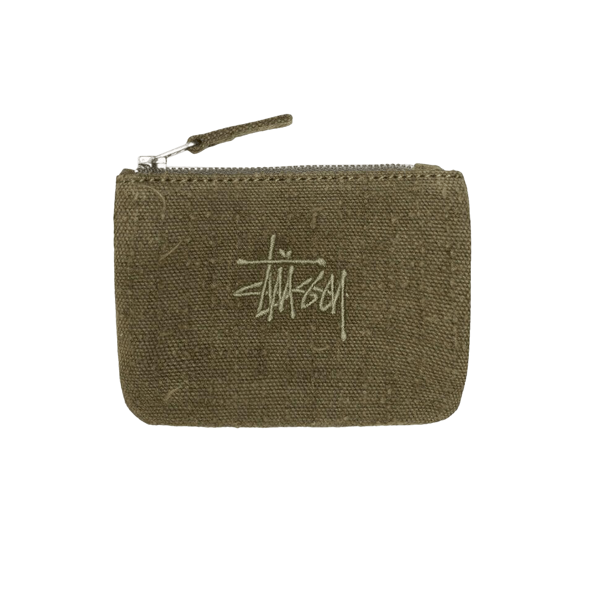 Stussy Needle Punch Coin Pouch 'Olive'