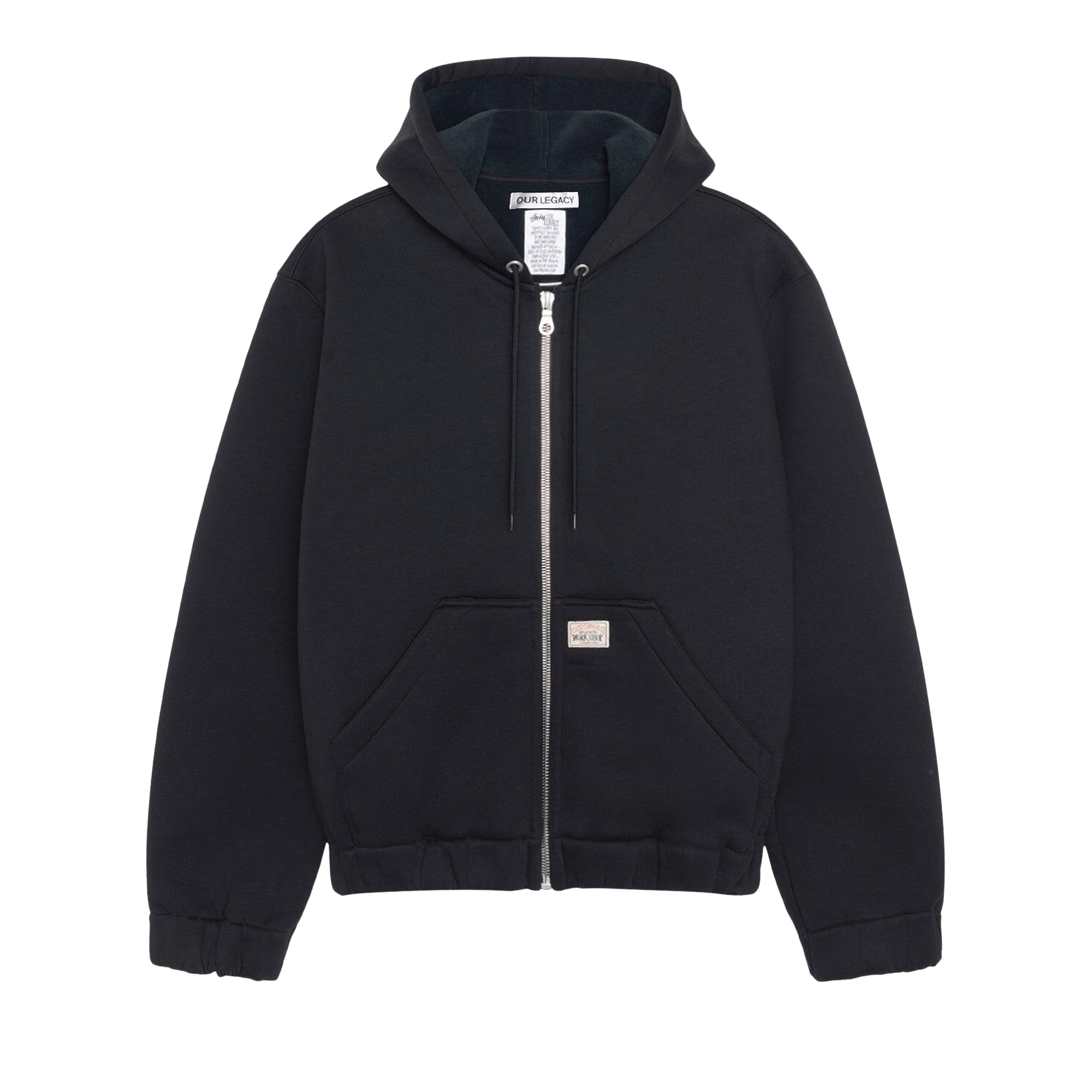 Stussy x Our Legacy Work Shop Scuba Zip Hoodie 'Black'