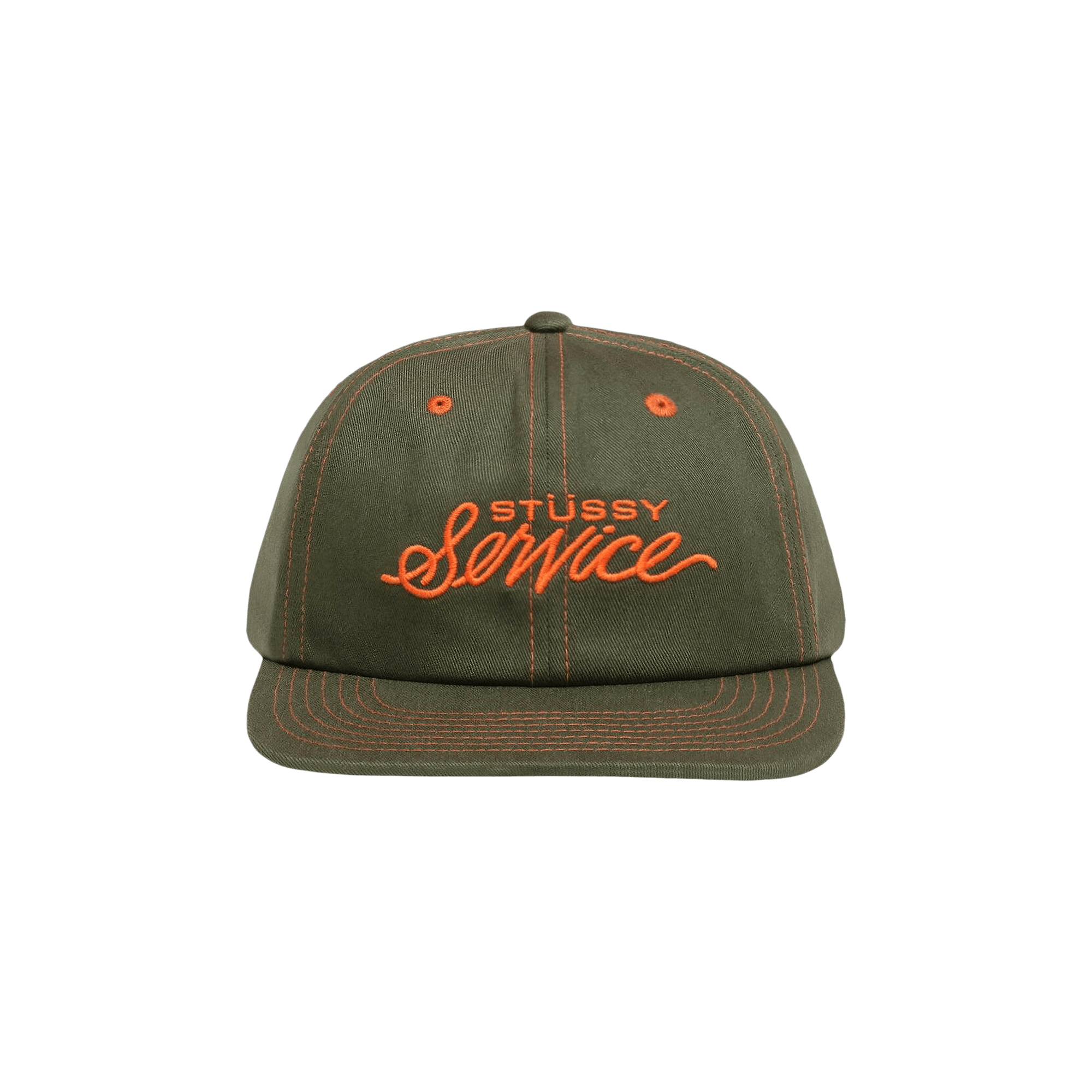 Stussy Mid Depth Service Strapback 'Deep Olive'