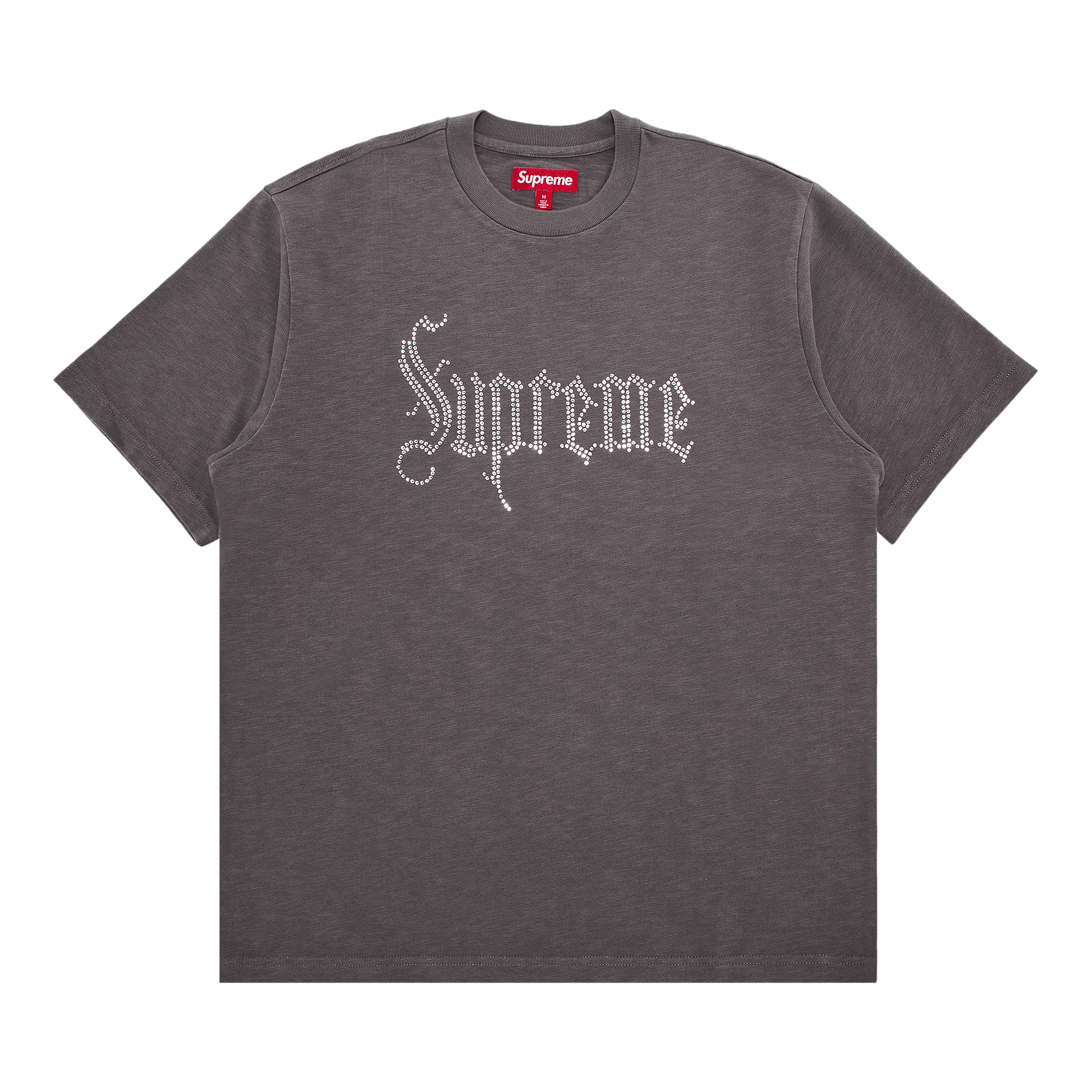 Supreme Rhinestone Short-Sleeve Top 'Grey'