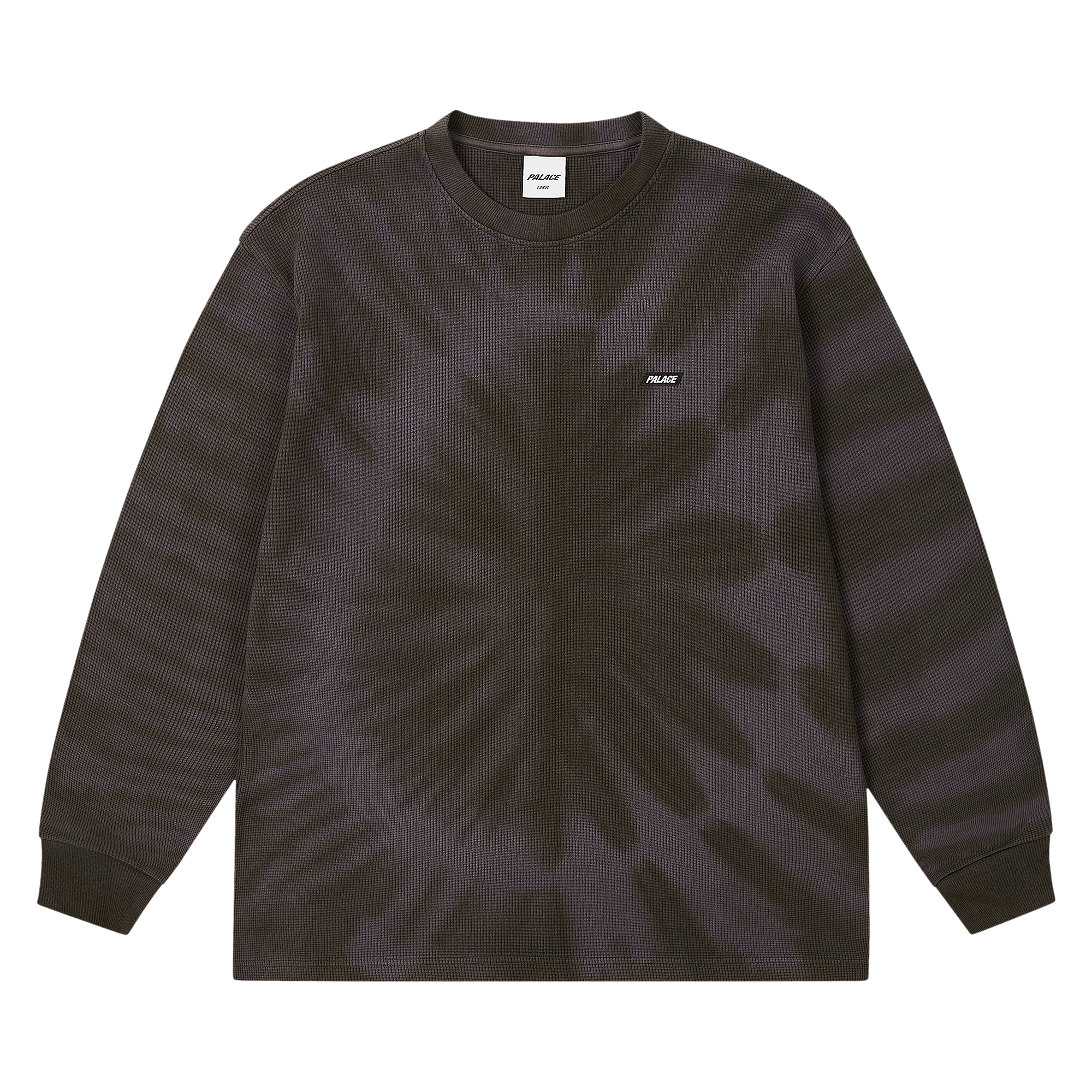 Palace Tie-Dye Waffle Long-Sleeve 'Coal Grey'