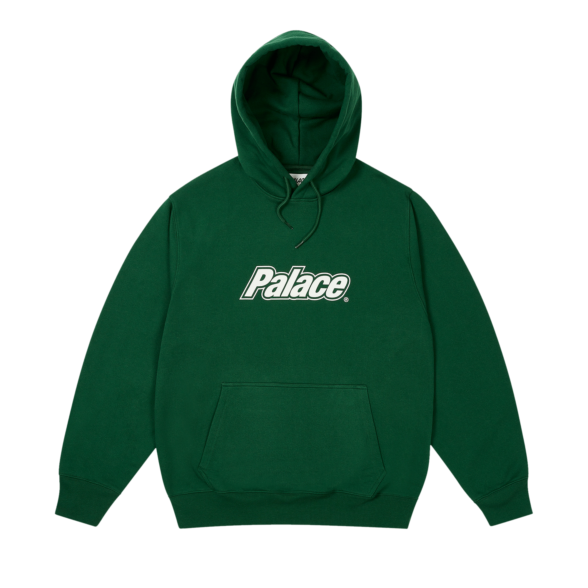 Palace Border Logo Hood 'Racey Green'