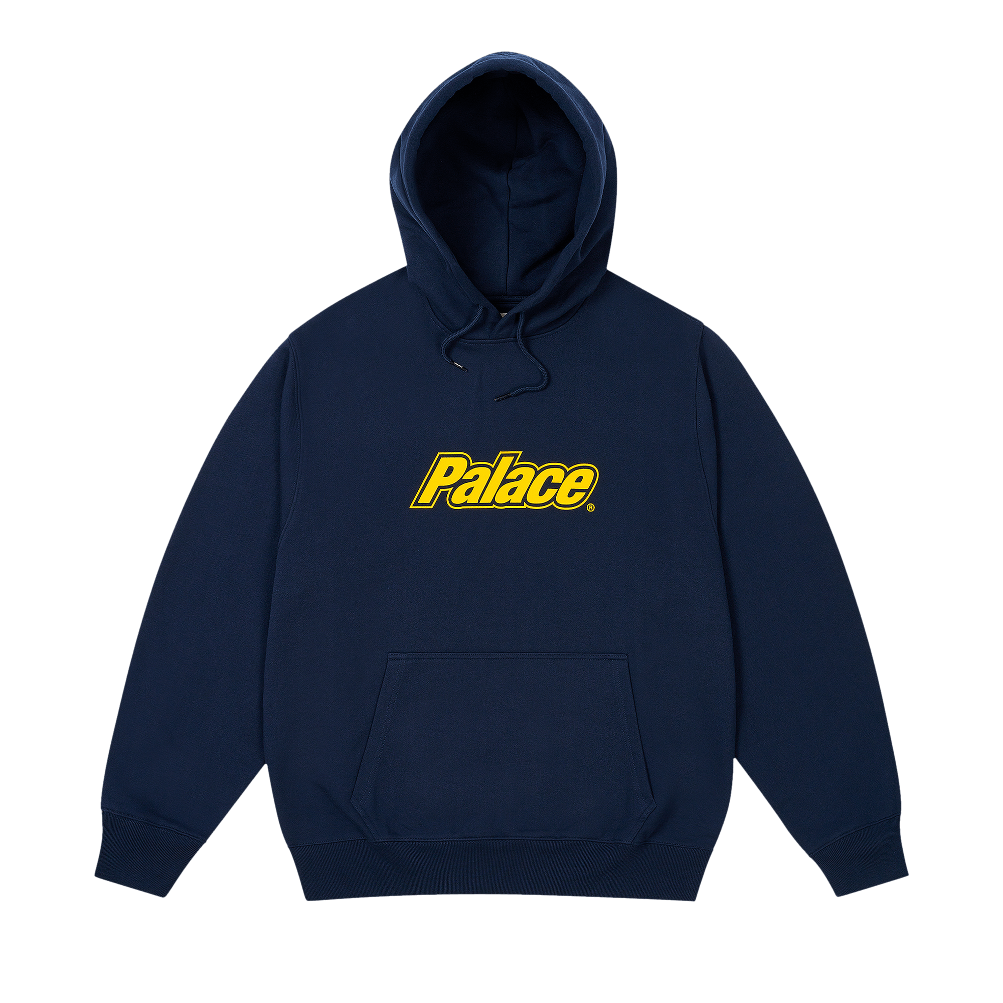 Palace Border Logo Hood 'Navy'