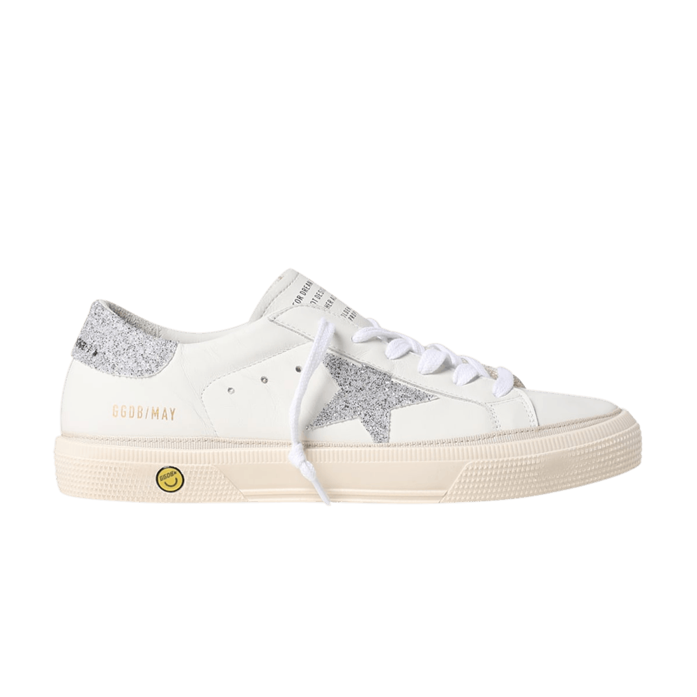 Golden Goose May Kids 'White Silver Glitter'