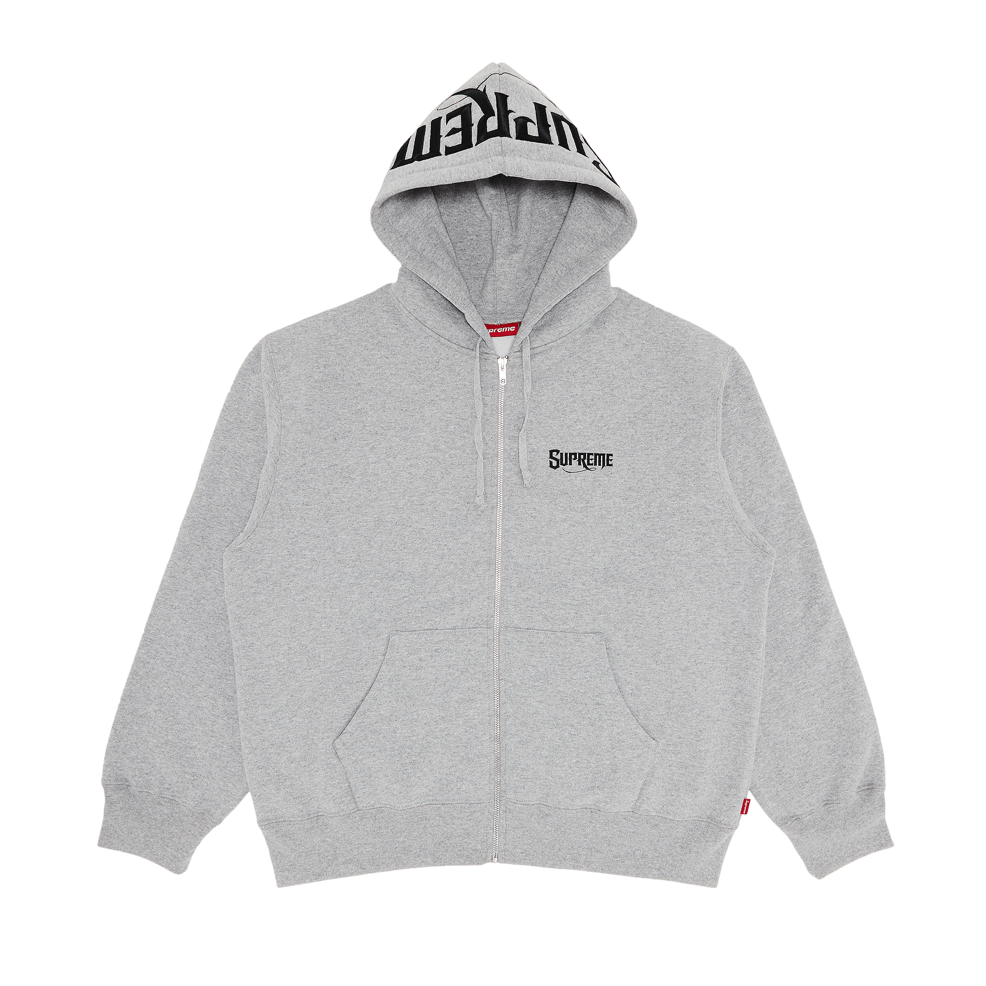 Supreme Mister Cartoon Zip Up Hooded Sweatshirt 'Heather Grey'