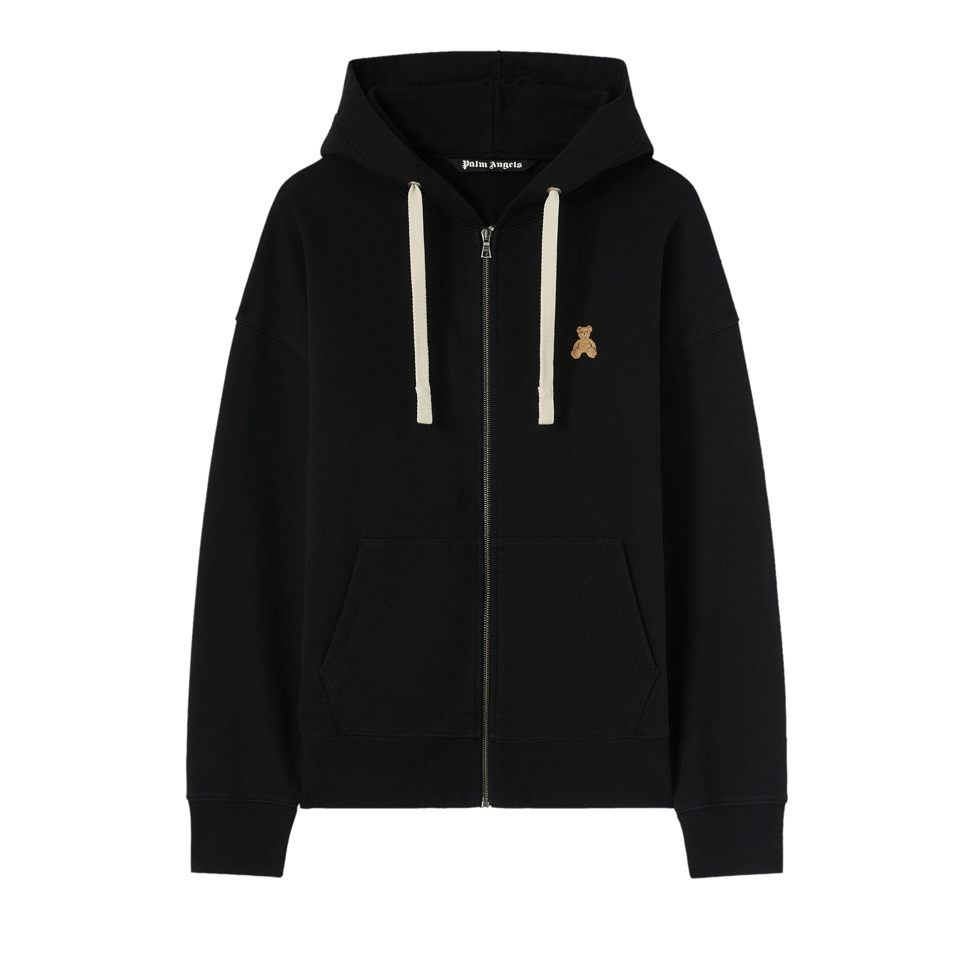 Palm Angels Bear In Mind Zipped Hoodie 'Black/Brown'