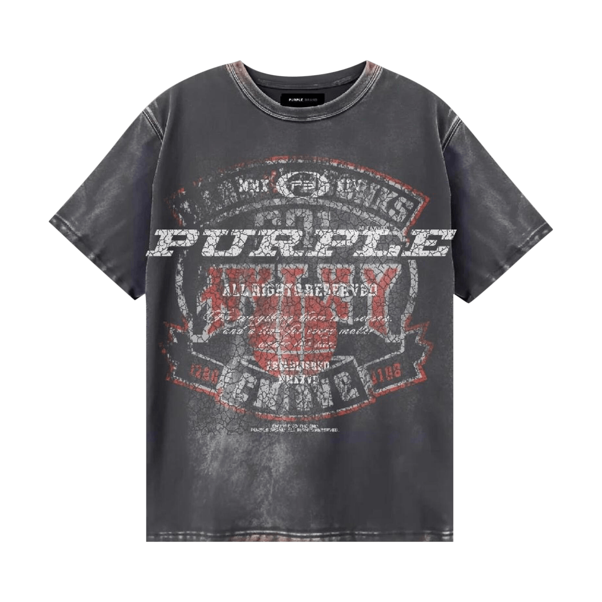 PURPLE BRAND Textured Inside Out T-Shirt 'Black'