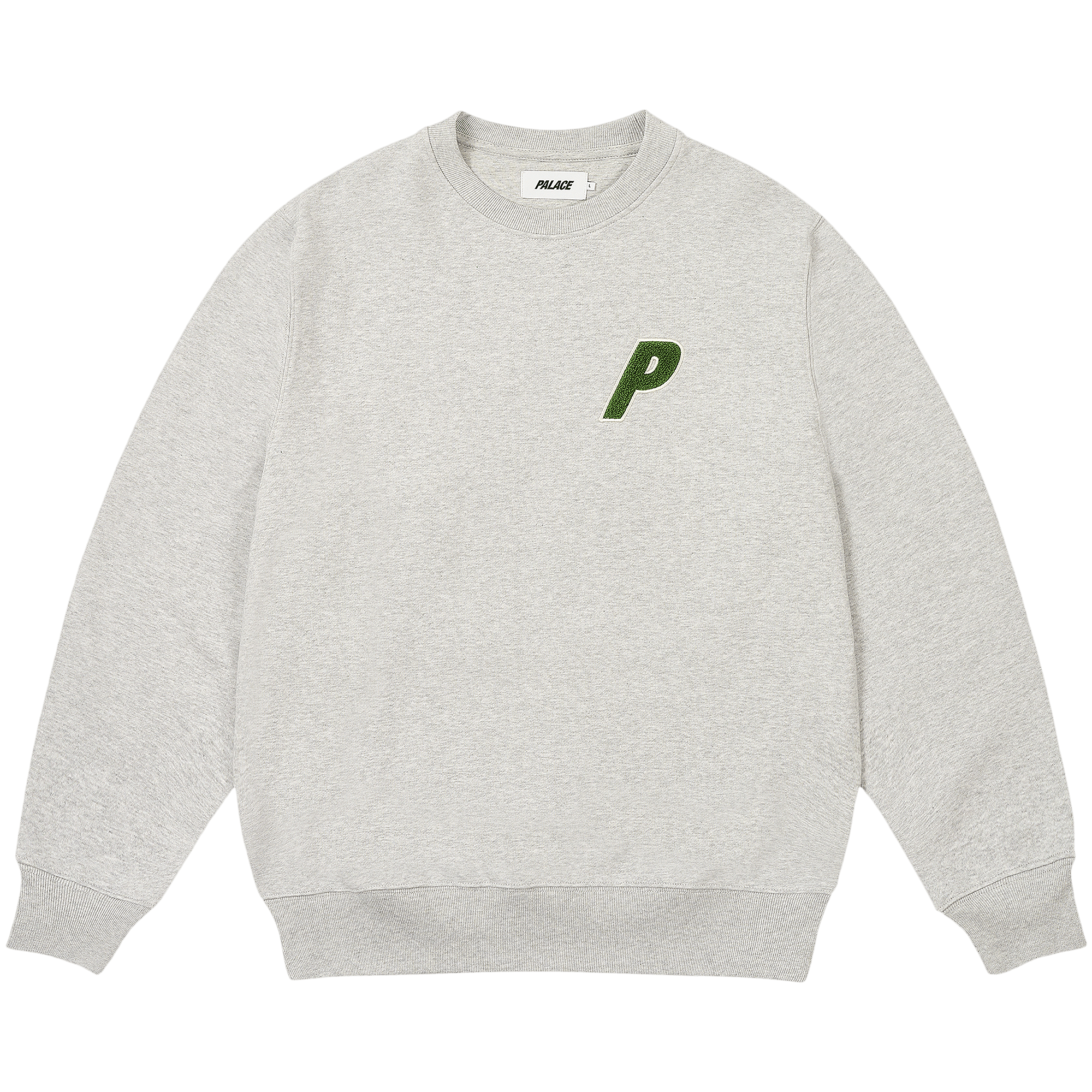 Palace Chenille Tri-Ferg Crew 'Grey Marl'