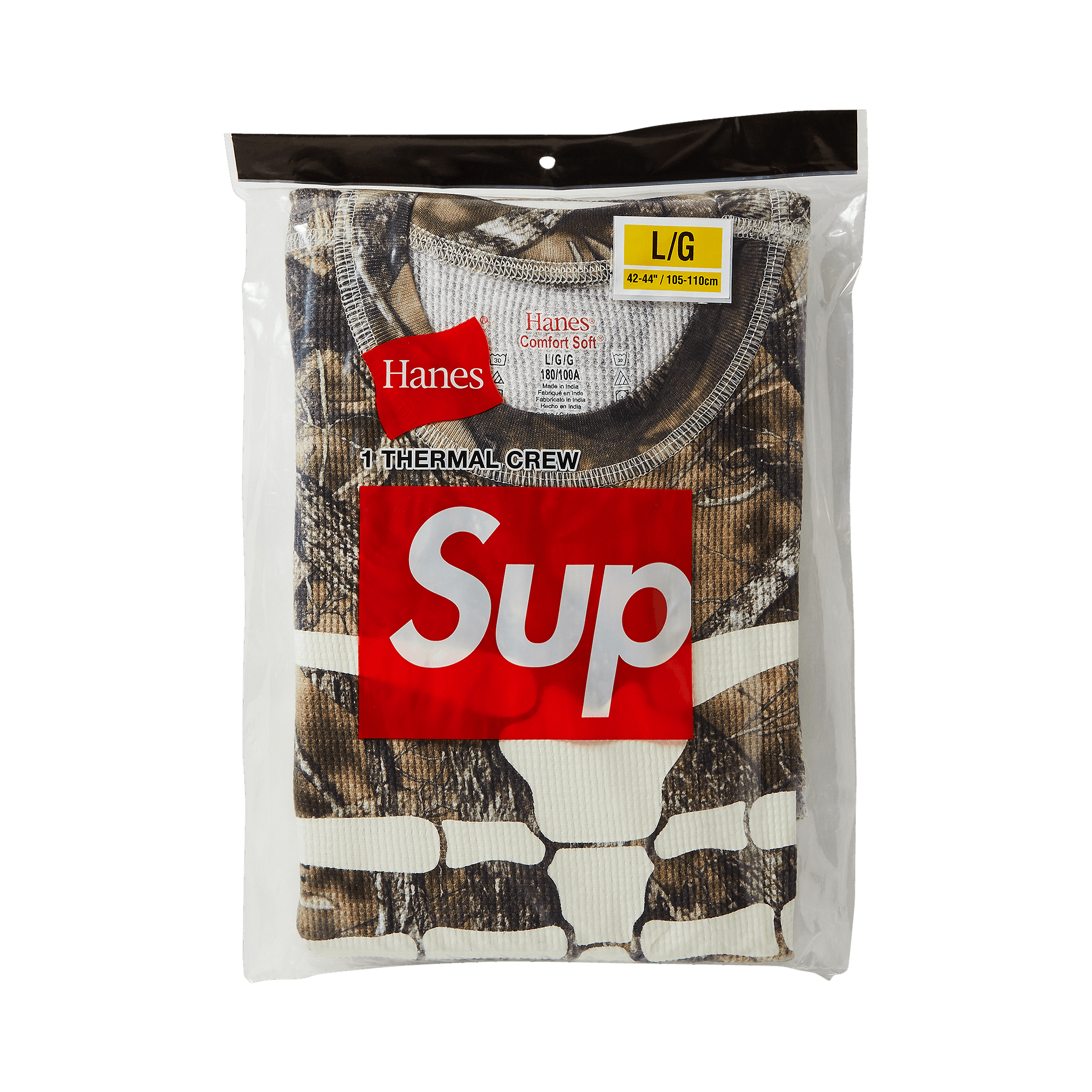 Supreme x Hanes Bones Thermal Crew (1 Pack) 'TrueTimber HTC Fall Camo'