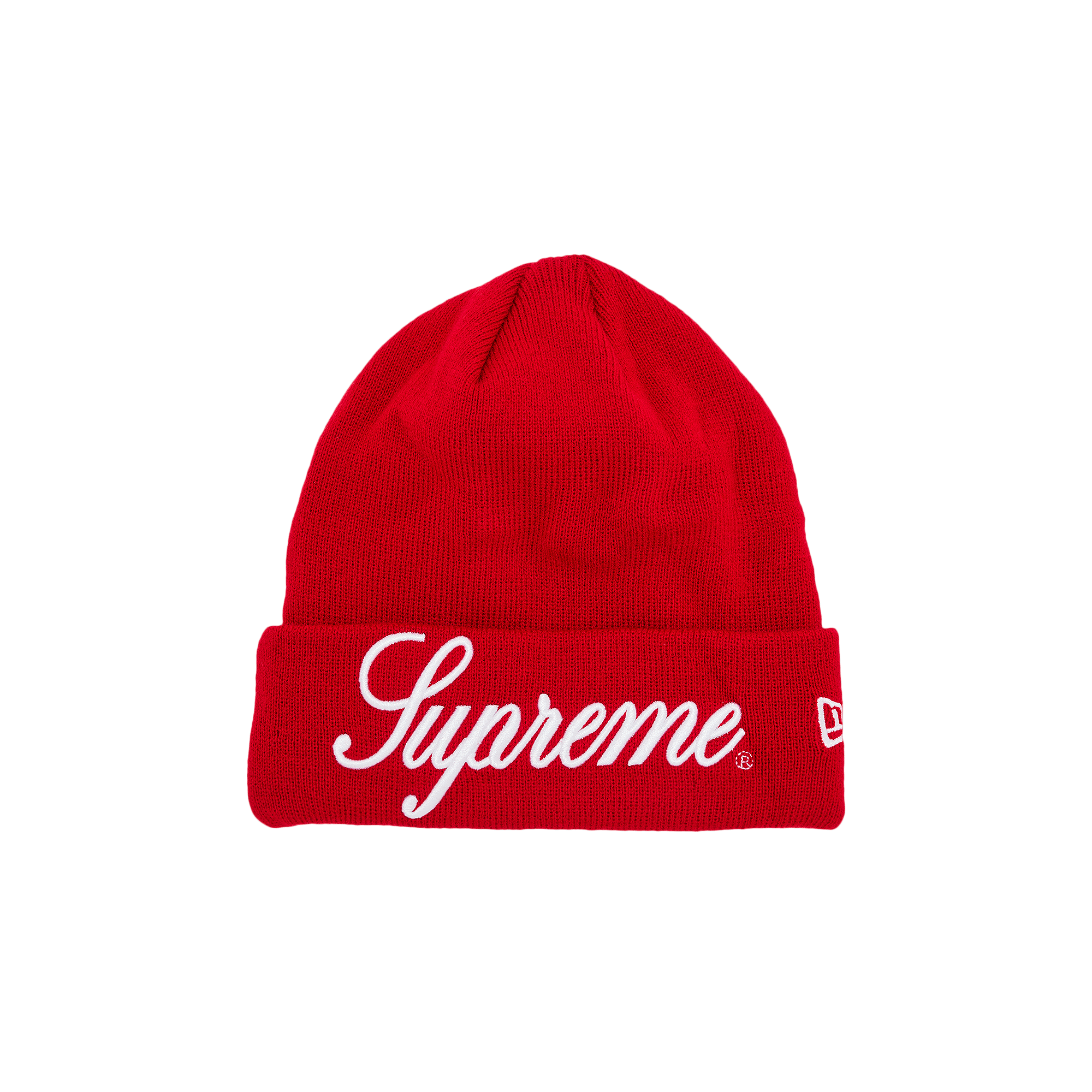 Supreme New Era Script Beanie 'Red'