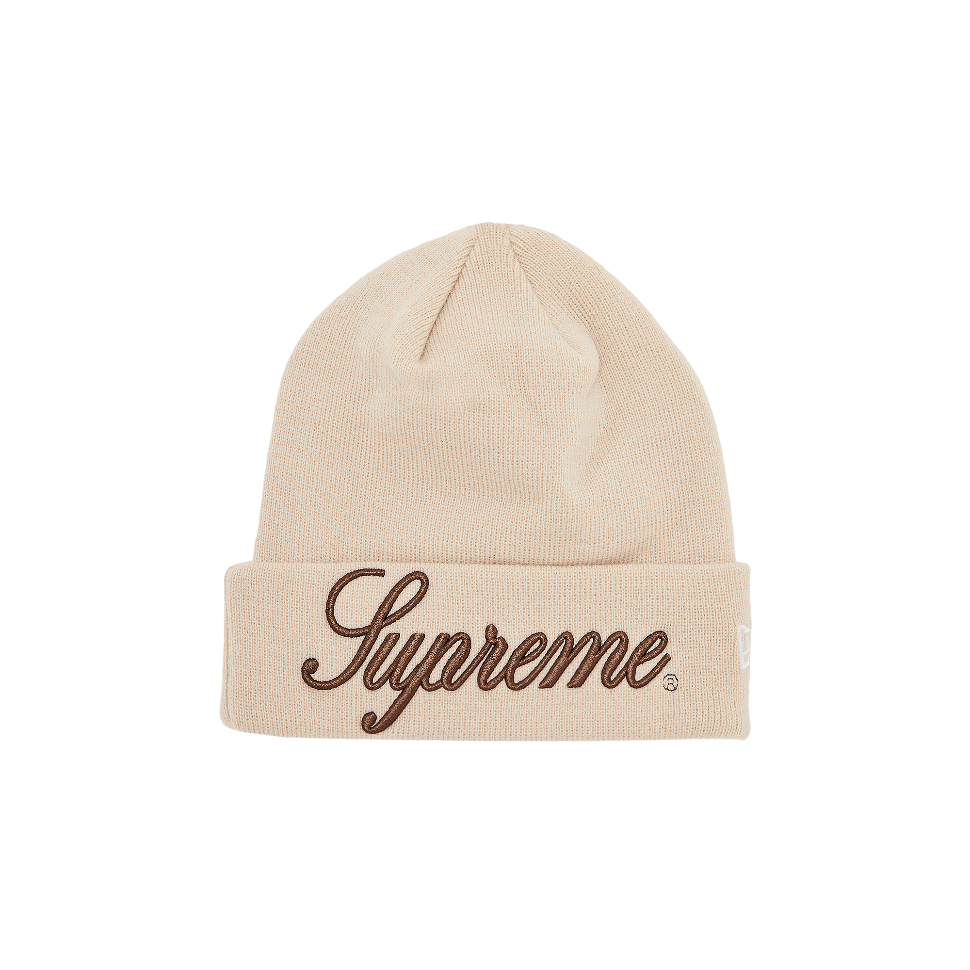 Supreme New Era Script Beanie 'Stone'