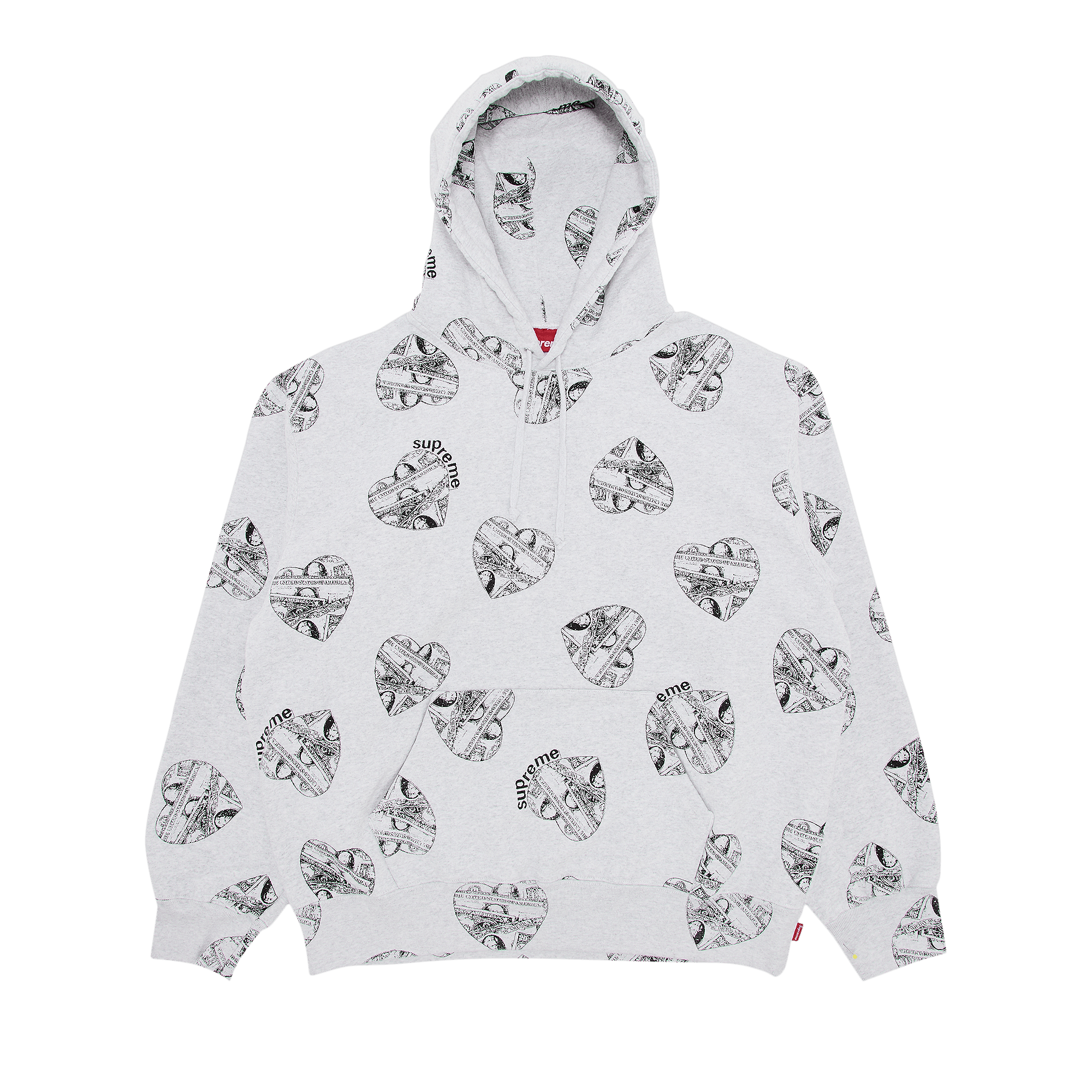 Supreme Love Cash Hooded Sweatshirt 'Ash Grey'