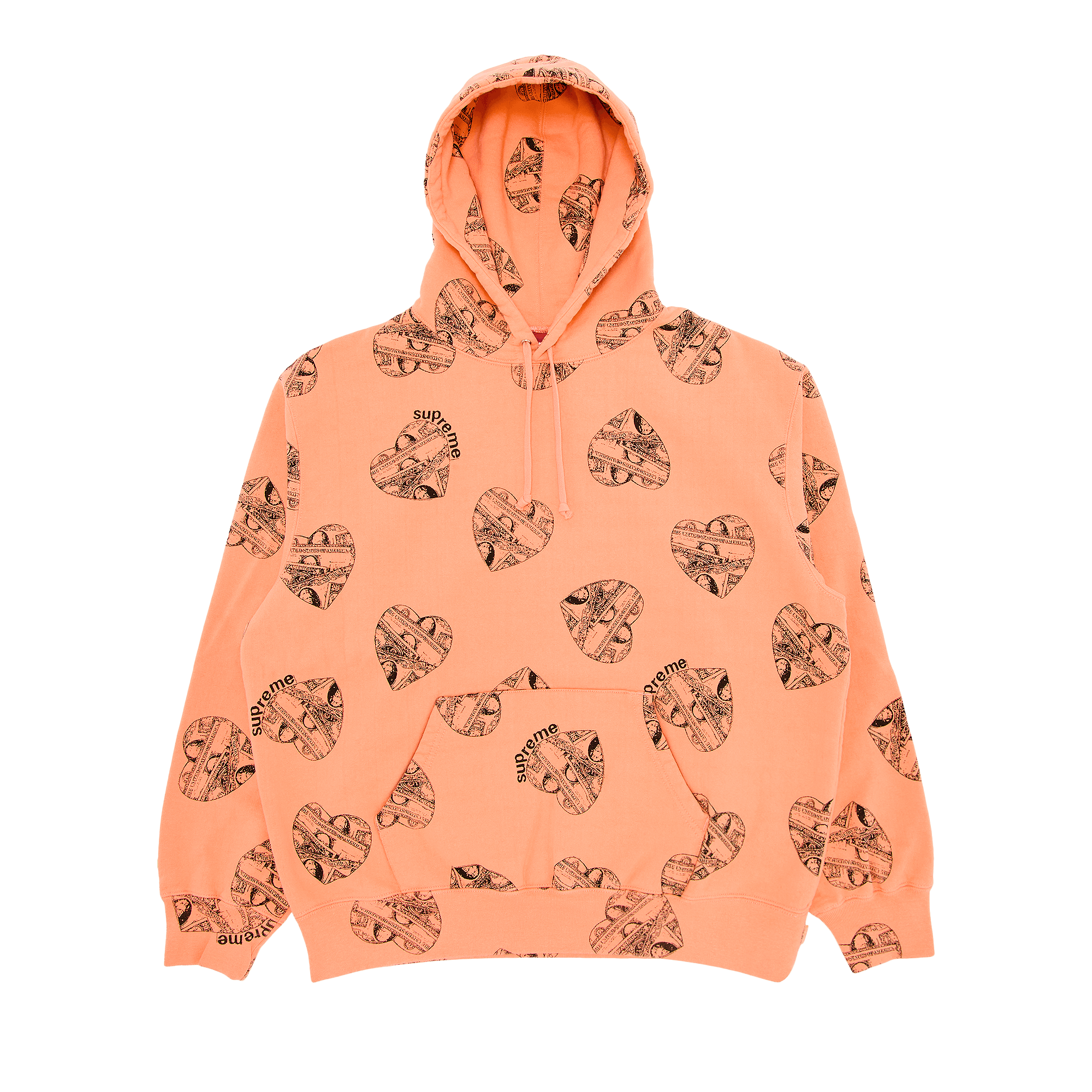 Supreme Love Cash Hooded Sweatshirt 'Peach'