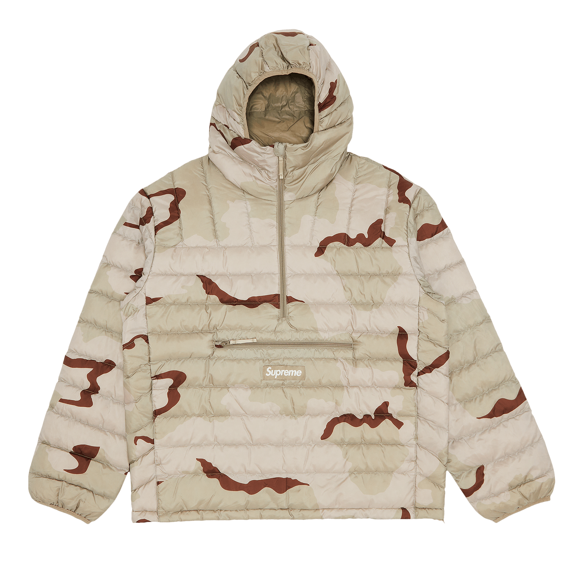 Supreme Micro Down Half Zip Hooded Pullover 'Desert Camo'