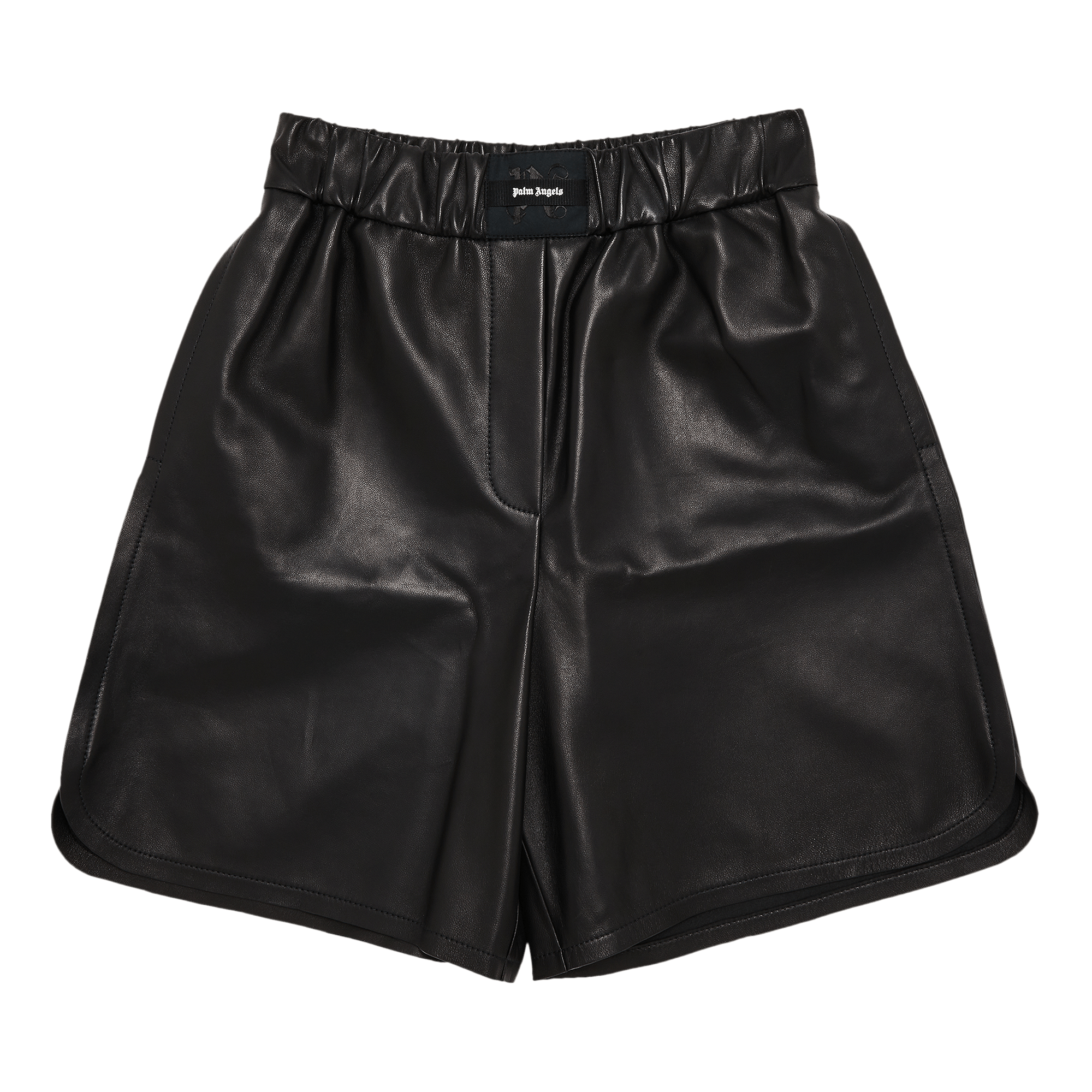 Palm Angels Monogram Leather Shorts 'Black'