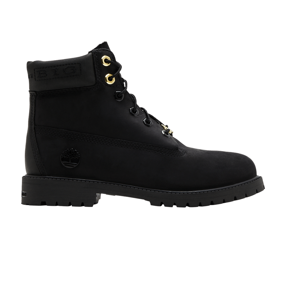 The Notorious B.I.G. x Timberland 6 Inch Premium Boot Youth 'Christopher Wallace Collection - Black'