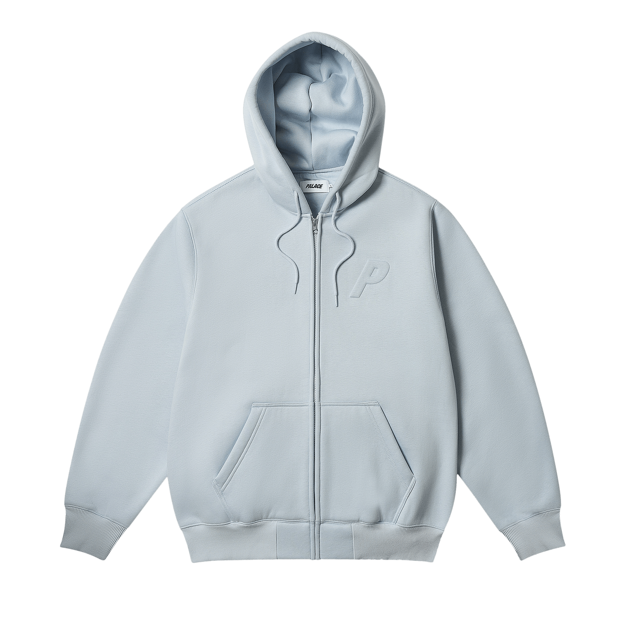 Palace Thermal Embossed P3 Zip Hood 'Faint Blue'