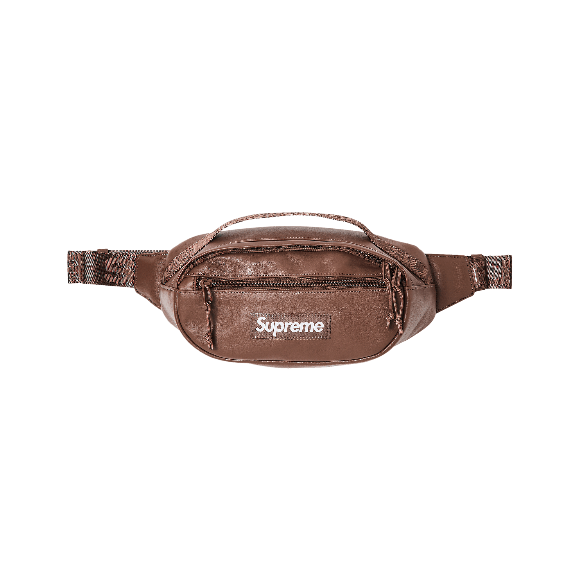 Supreme Leather Waist Bag 'Brown'