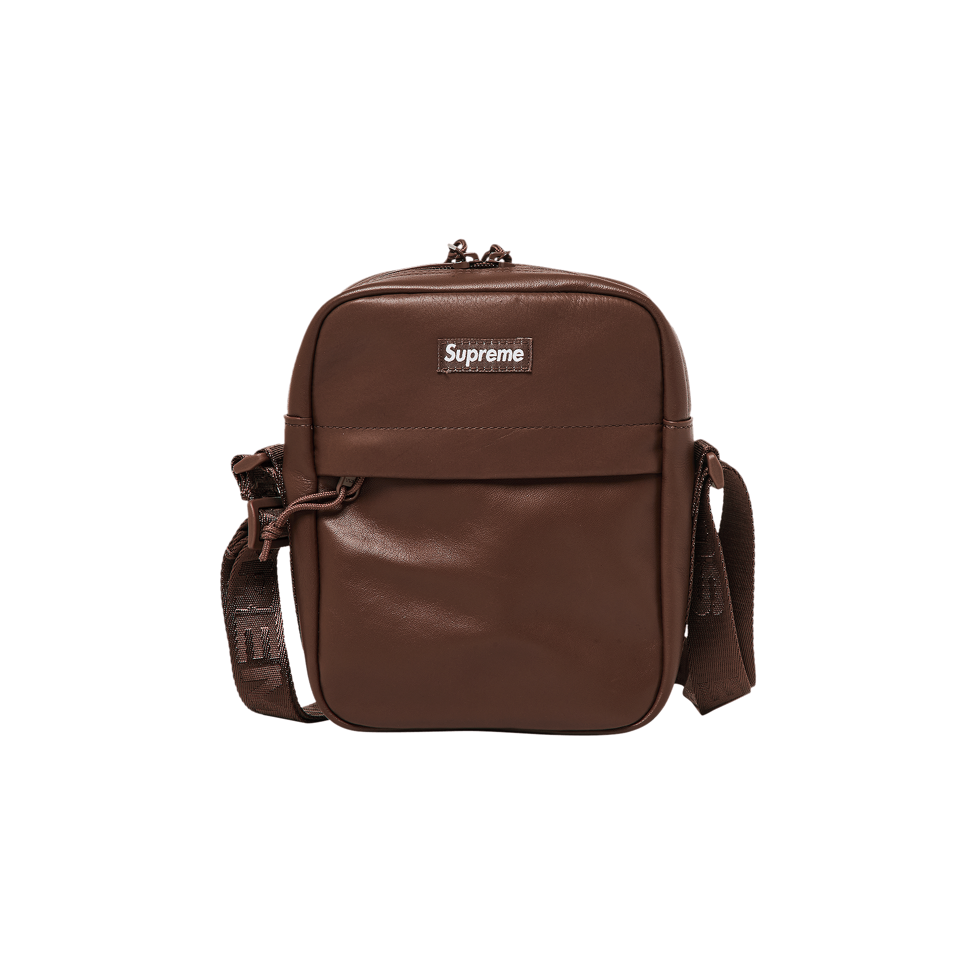 Supreme Leather Shoulder Bag 'Brown'