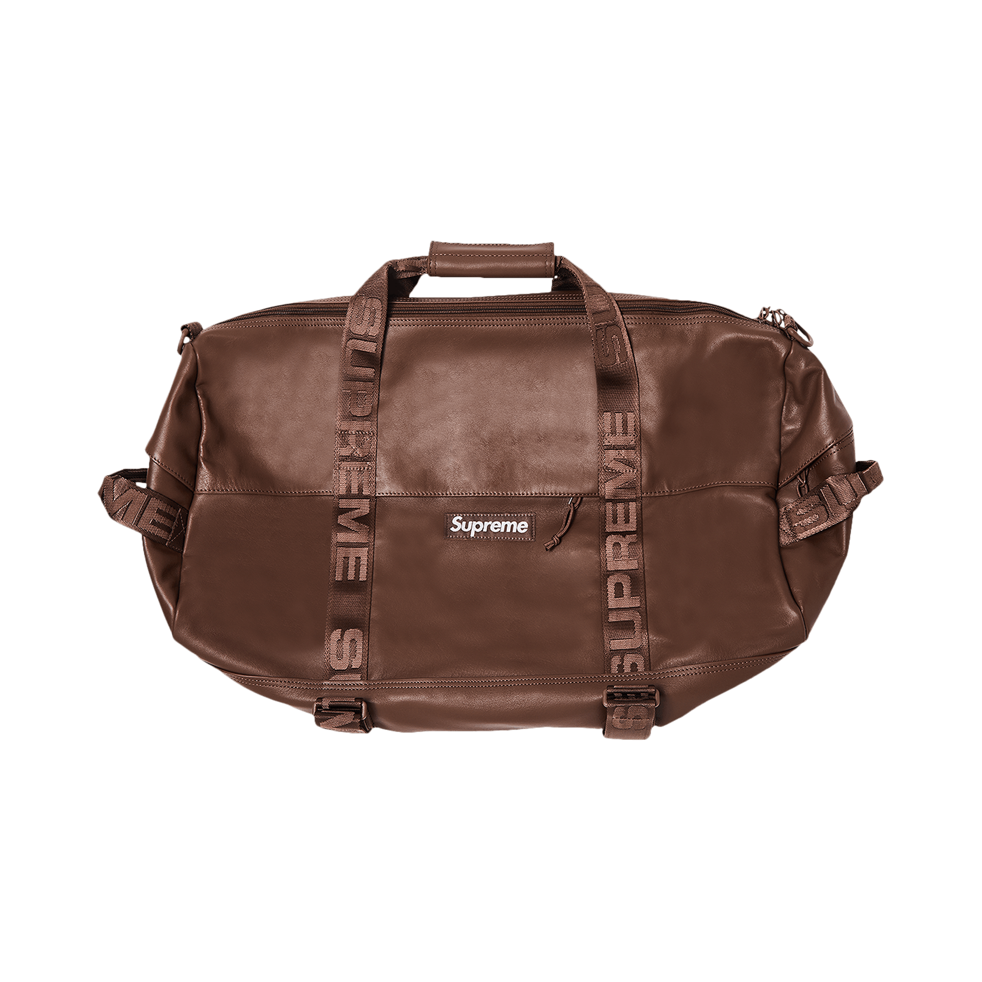 Supreme Leather Duffle Bag 'Brown'